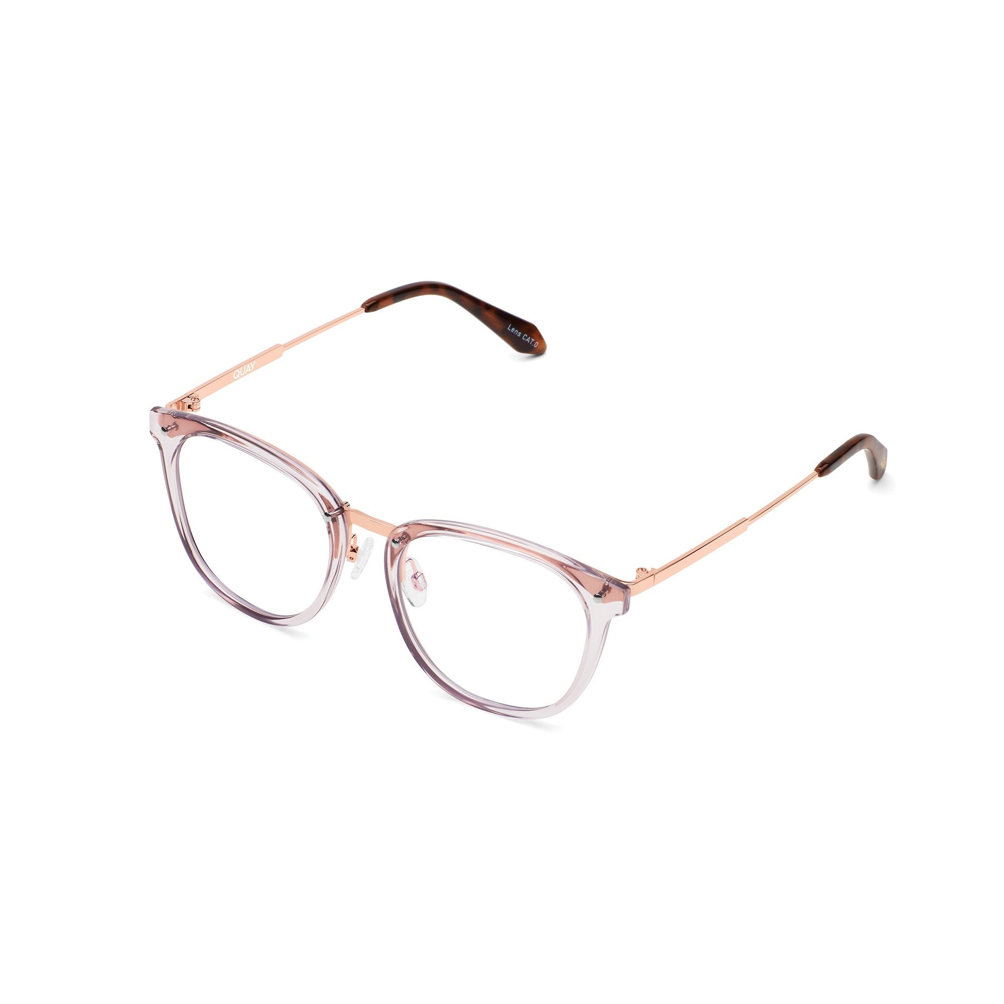 Light Pink / Clear Rx Quay LAST WORD RX Unisex Glasses | QMETW-3041