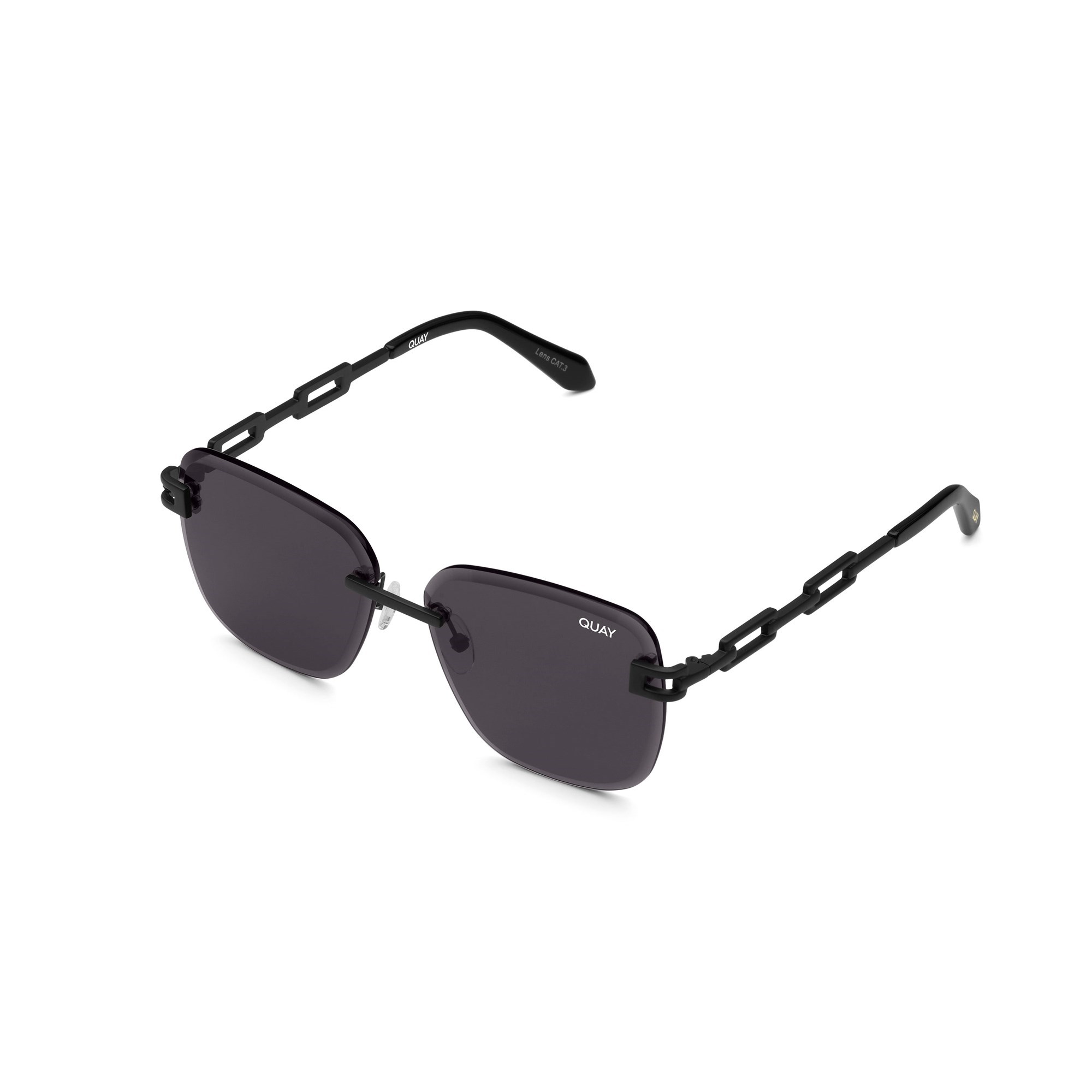 Matte Black / Black Quay NO CAP Women's Sunglasses | EFRZT-0649