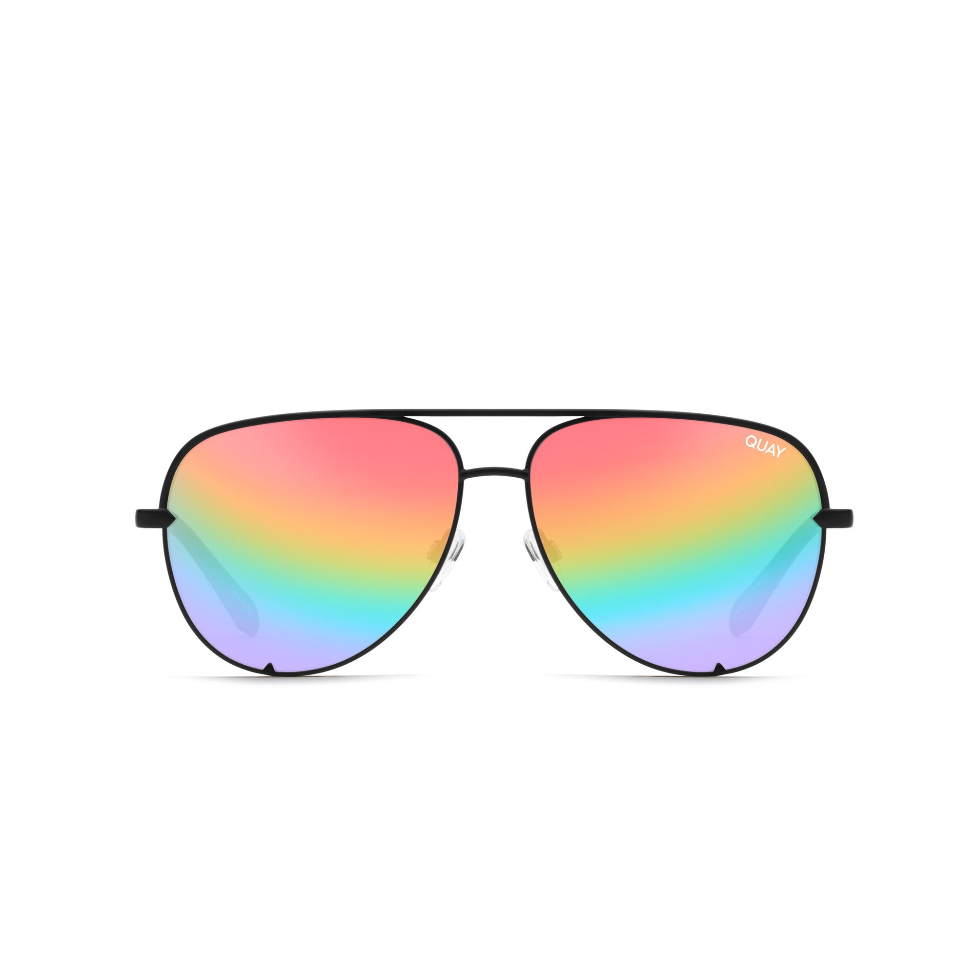 Matte Black / Rainbow Quay HIGH KEY MINI Women\'s Sunglasses | JZPBN-5316