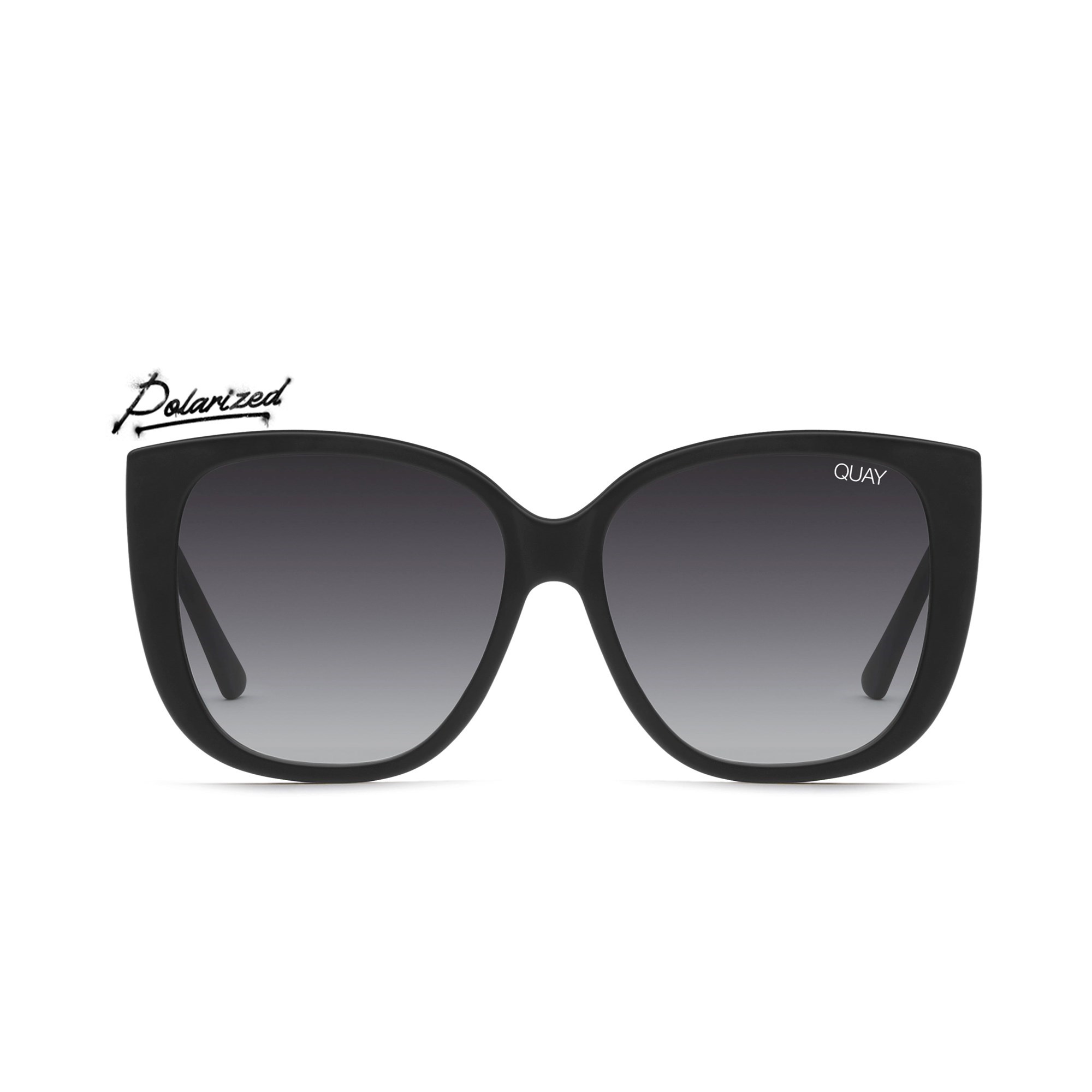 Matte Black / Smoke Polarized Quay EVER AFTER Women\'s Sunglasses | UZWYQ-1748