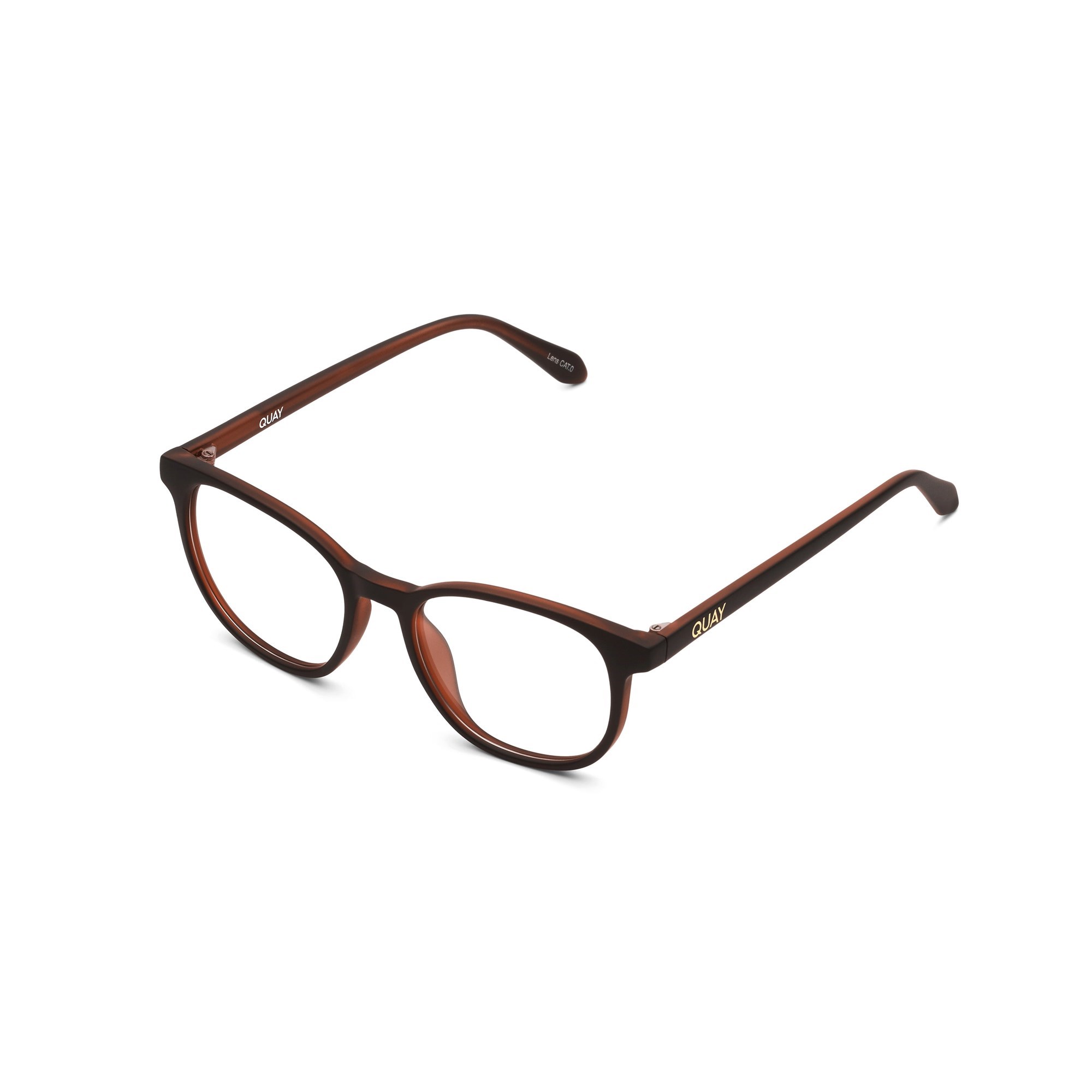 Matte Espresso / Clear Rx Quay BLUEPRINT STANDARD RX Unisex Glasses | TWIVE-4572