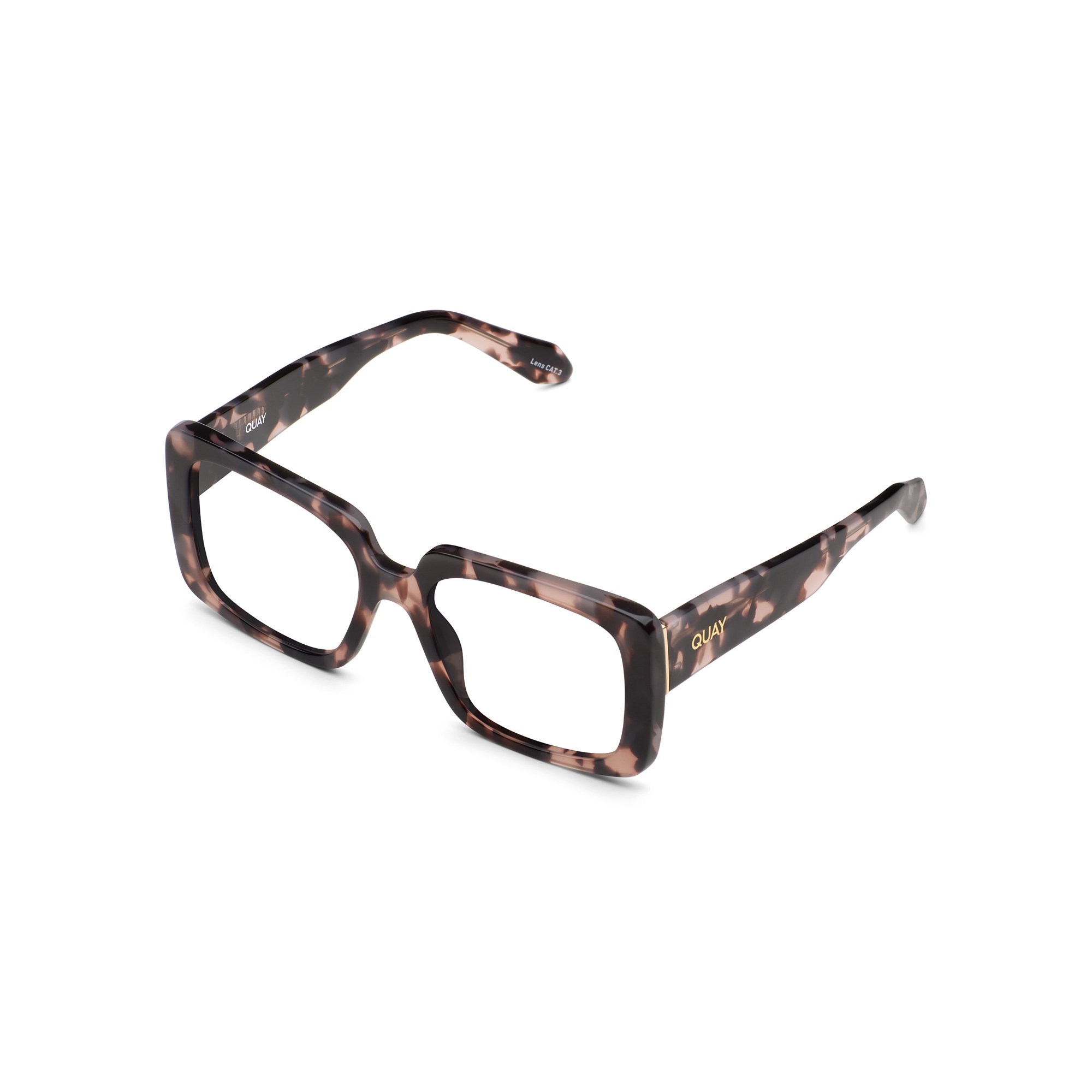 Milky Tortoise / Clear Rx Quay TOTAL VIBE RX Unisex Glasses | YAWJS-3472