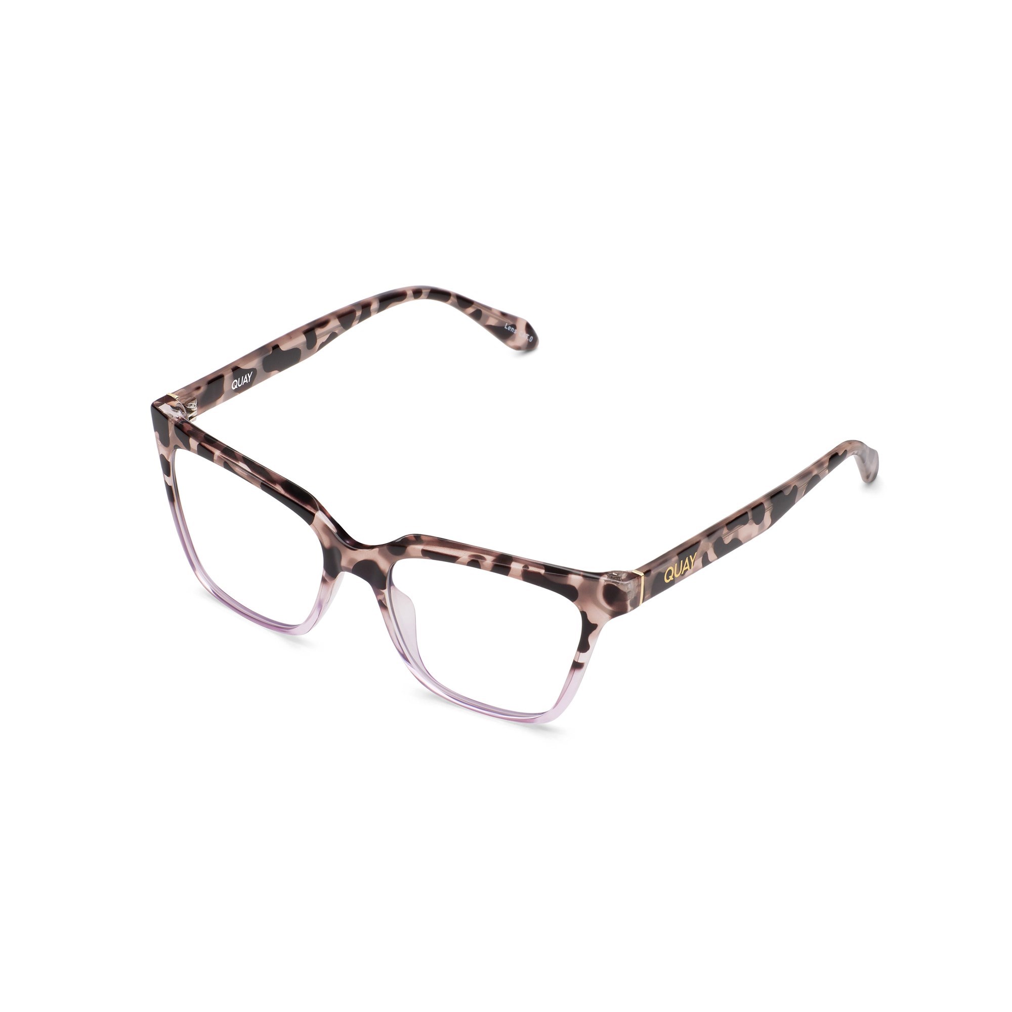 Milky Tortoise To Lilac / Clear Rx Quay CEO RX Unisex Glasses | ESFIX-6218