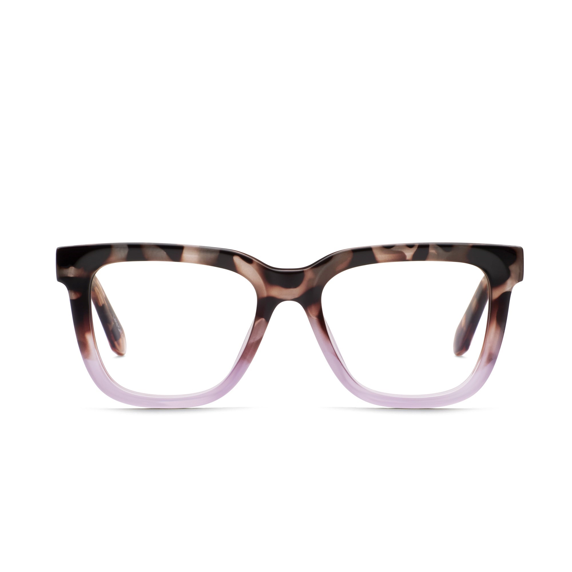 Milky Tortoise To Lilac / Clear Rx Quay WIRED BEVEL STANDARD RX Unisex Glasses | LEAIT-5049