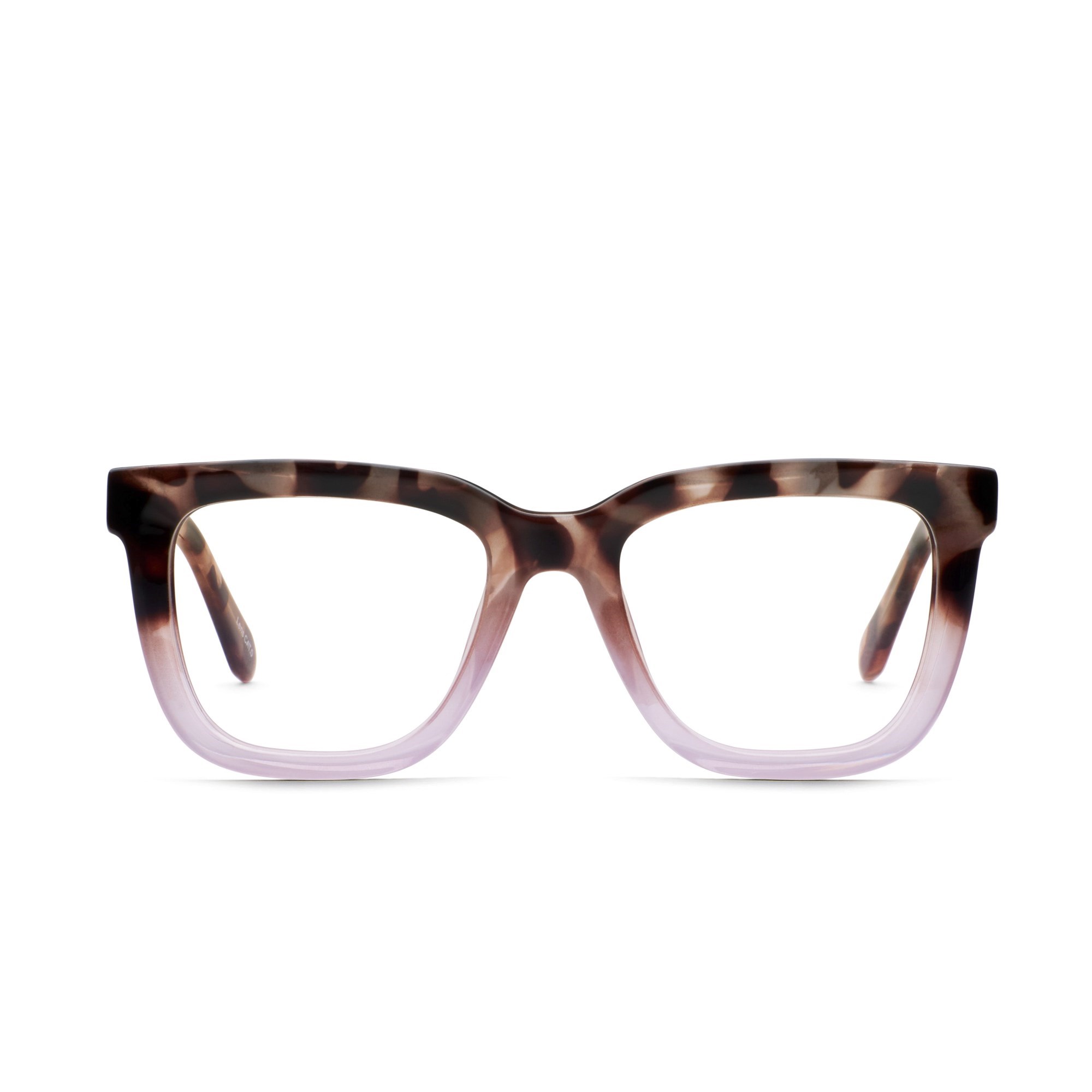 Milky Tortoise To Lilac / Clear Rx Quay WIRED BEVEL OVERSIZED RX Unisex Glasses | QYSNT-0524