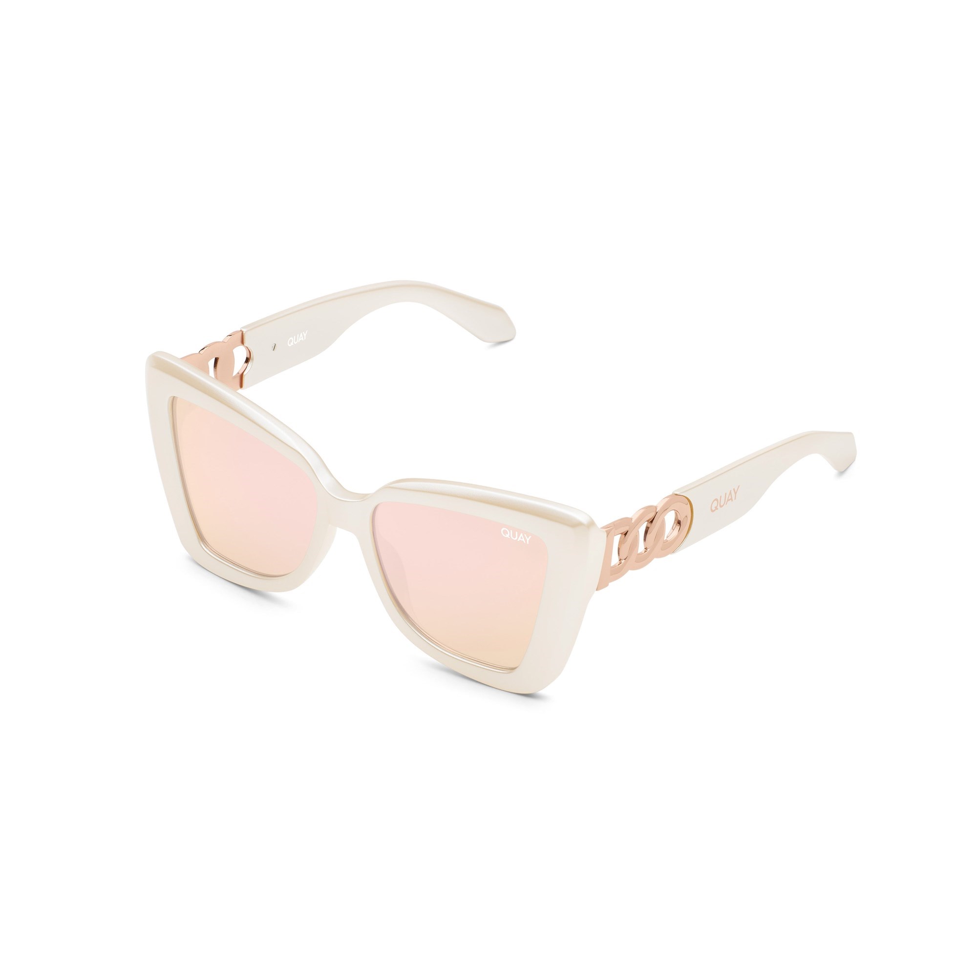 Pearl / Rose Quay CHAIN REACTION Women's Sunglasses | JXMCH-4826