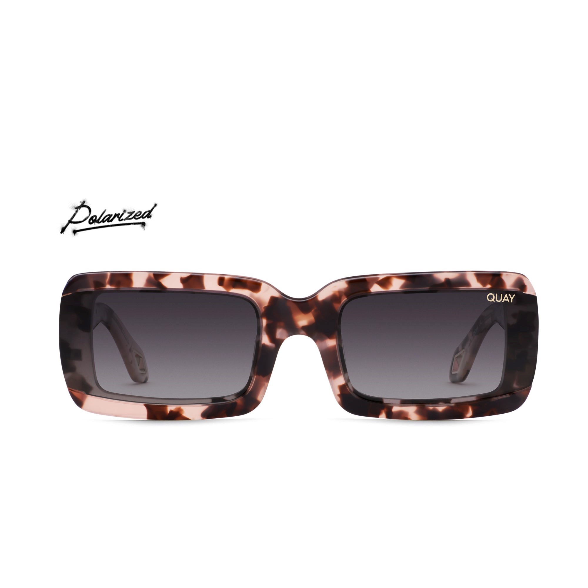 Pink Tortoise / Smoke Polarized Quay NEW MONEY Women\'s Sunglasses | KXPVW-7620