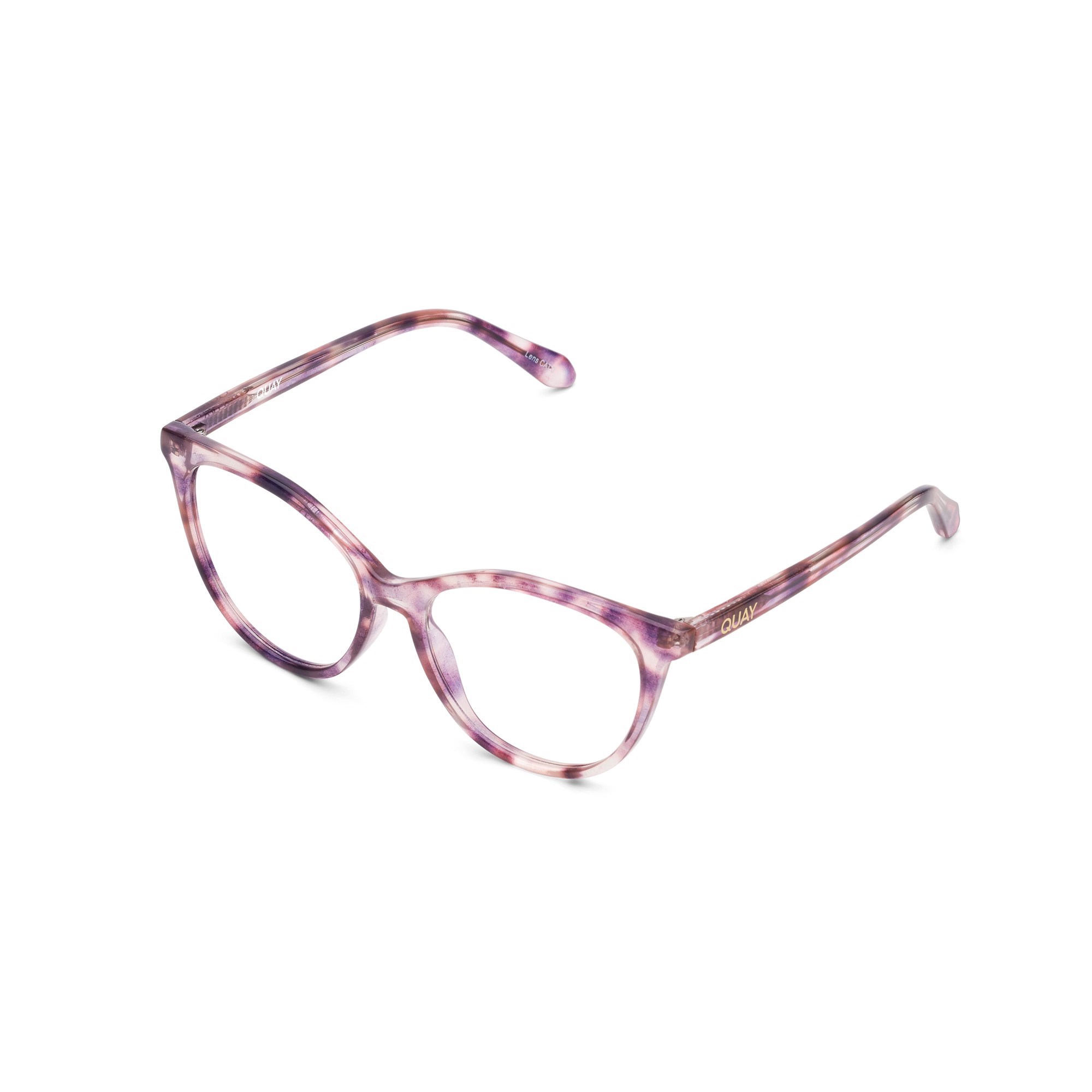 Purple Tortoise / Clear Rx Quay ALL NIGHTER RX Unisex Glasses | FMTRA-3450