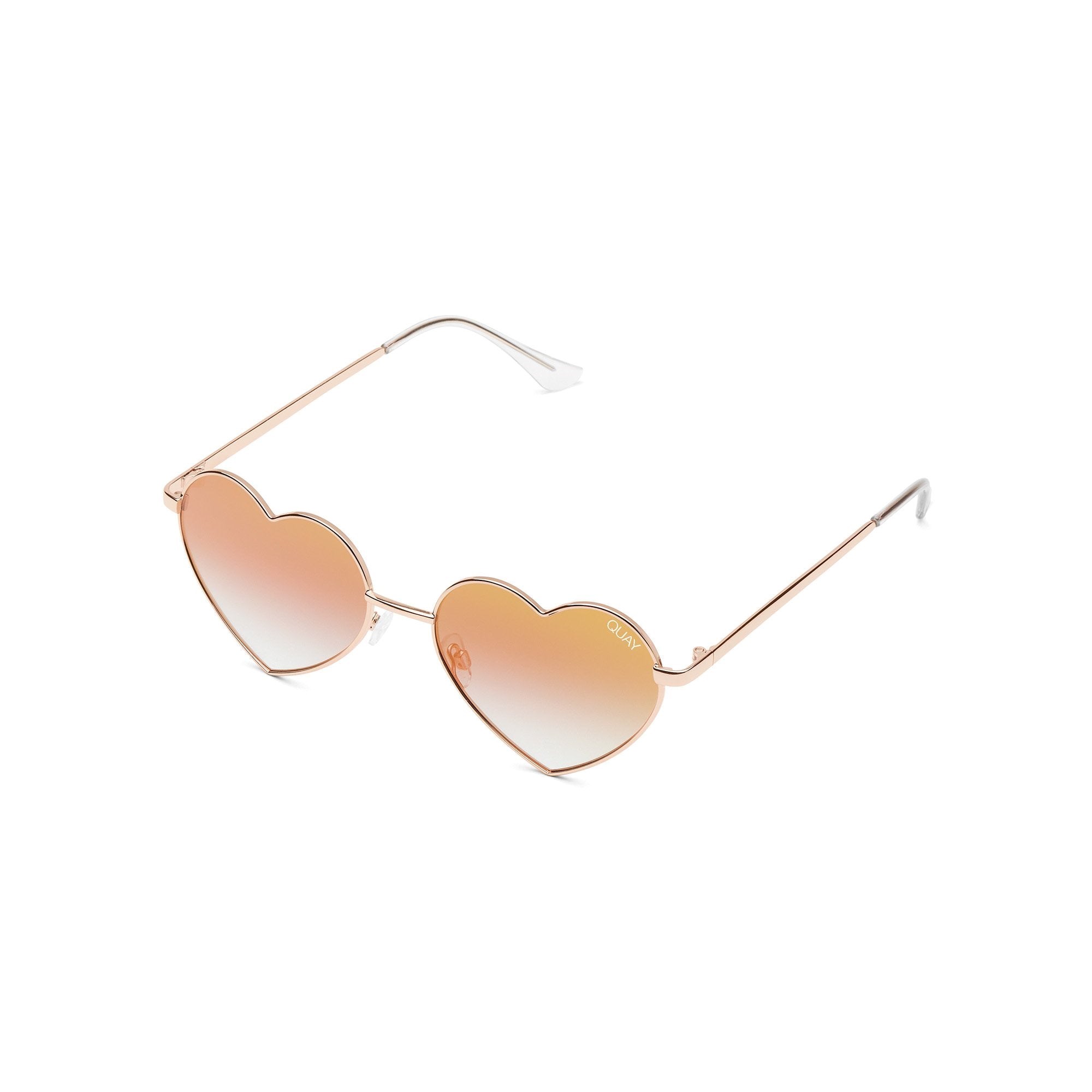 Rose Gold / Copper Fade Quay HEARTBREAKER Women's Sunglasses | XFRHM-5796