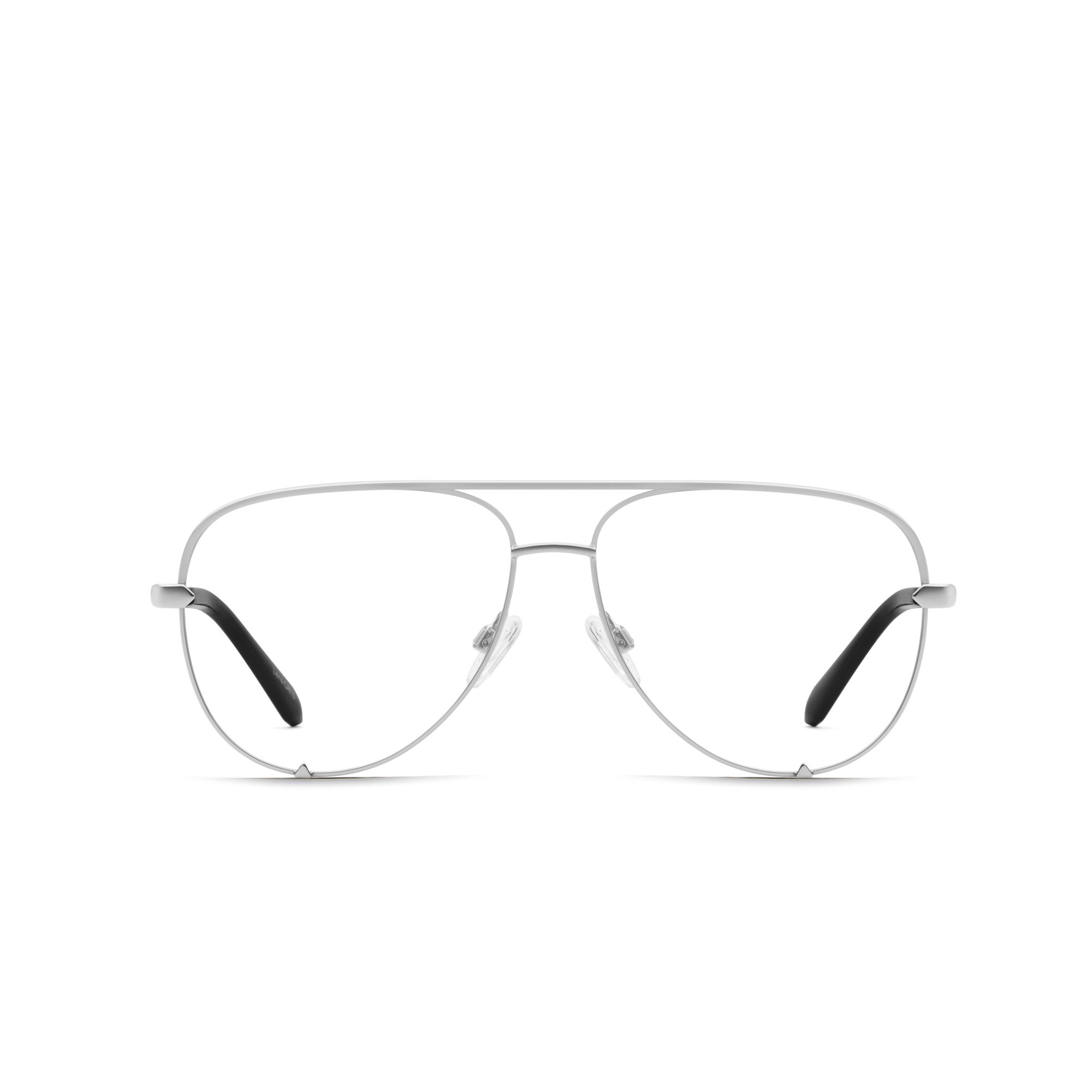 Silver / Clear Rx Quay HIGH KEY MICRO RX Unisex Glasses | VCJHW-3791