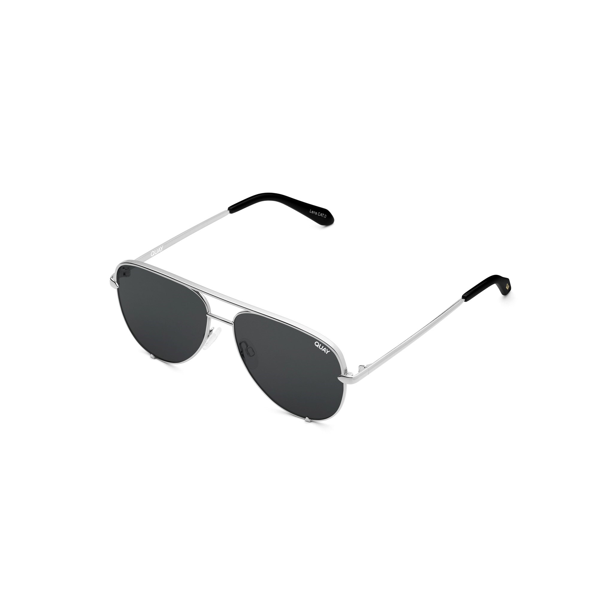 Silver / Smoke Rx Quay HIGH KEY MINI RX Women's Sunglasses | DGXNM-0156