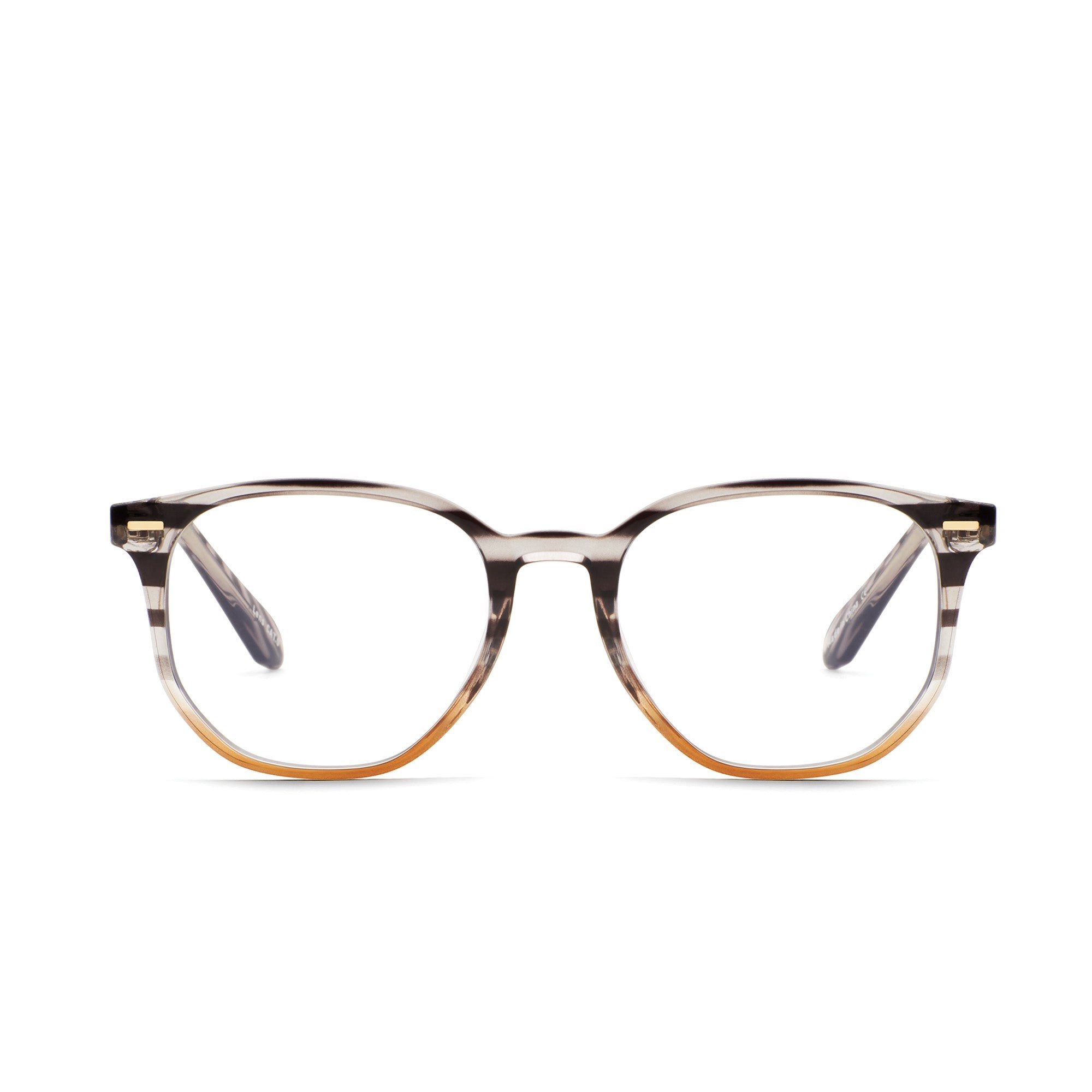 Stripe To Brown / Clear Rx Quay CTRL RX Unisex Glasses | SBIOX-9104