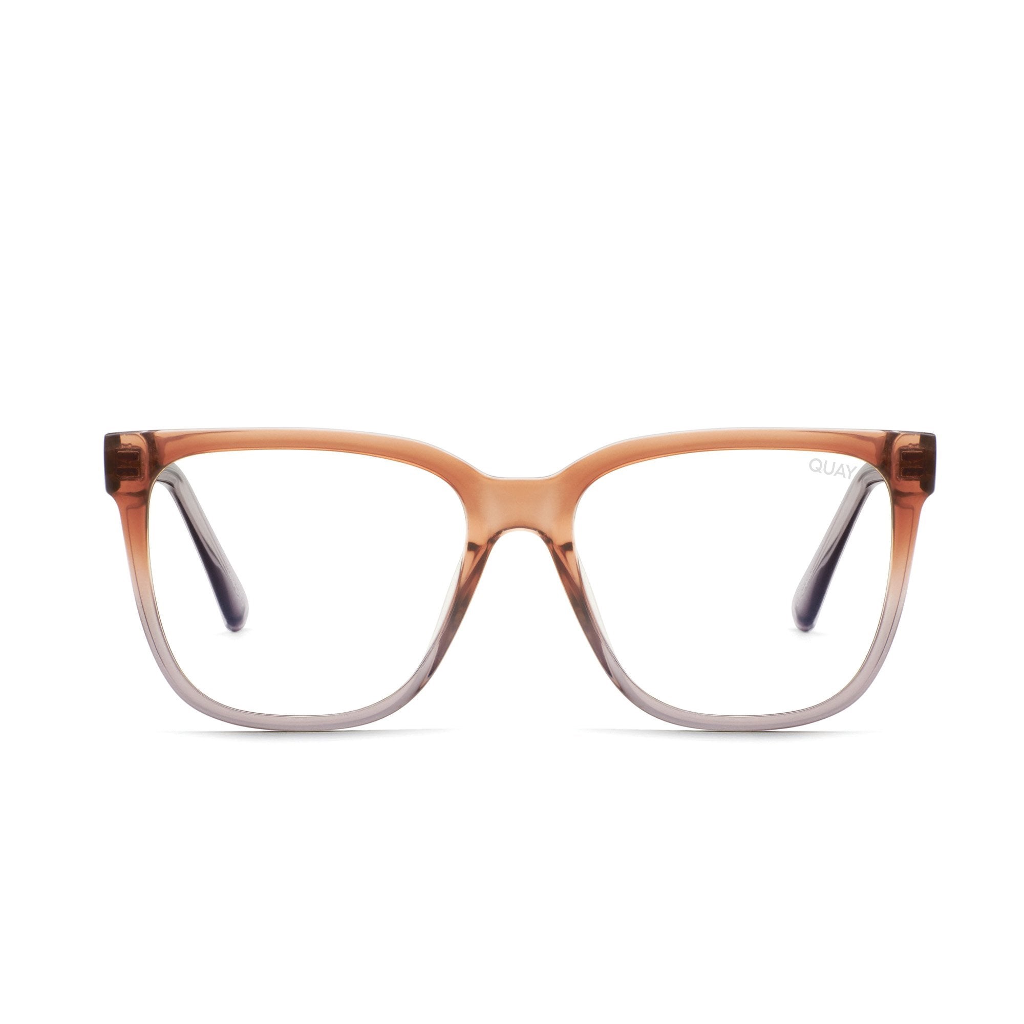 Tan / Clear Rx Quay WIRED OVERSIZED RX Unisex Glasses | UEPQV-1569