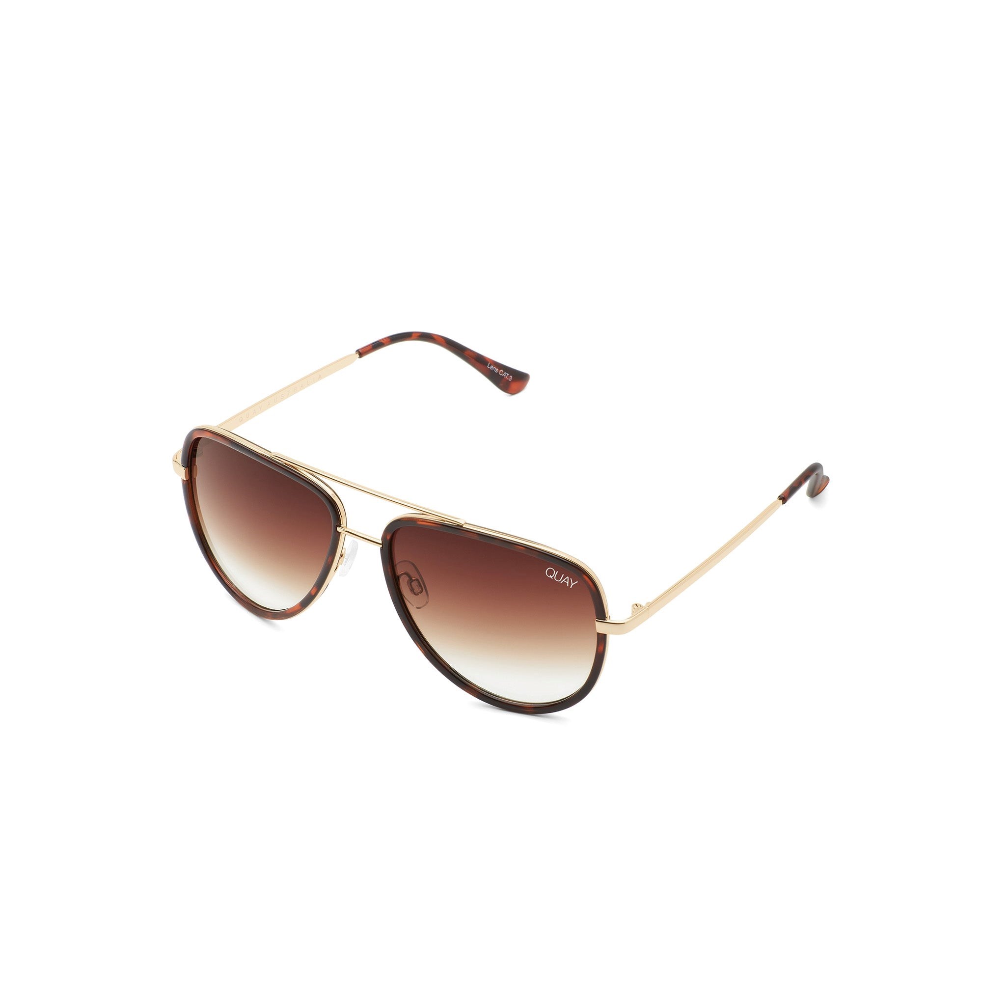 Tortoise / Brown Fade Quay ALL IN MINI Men's Sunglasses | EABCM-6251