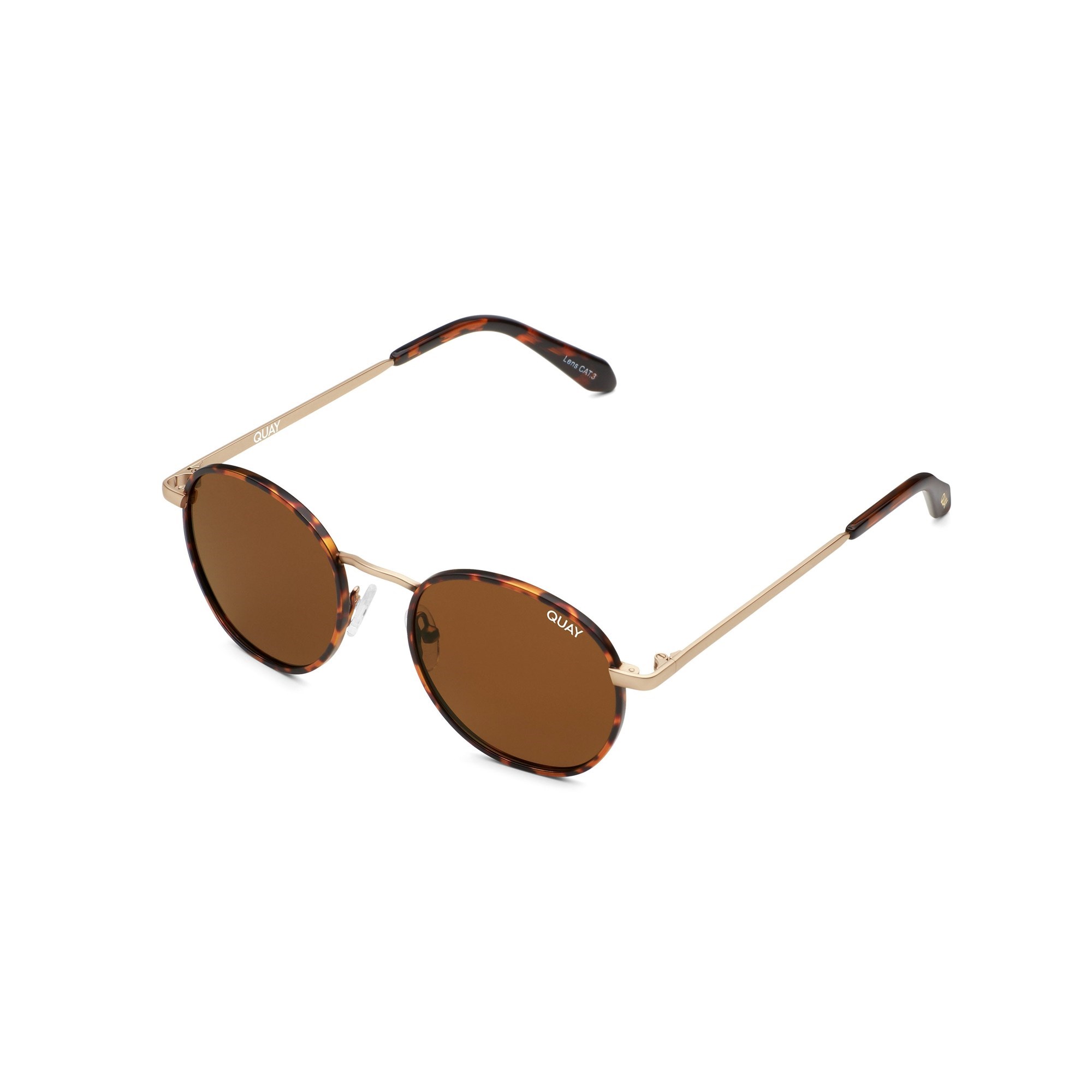 Tortoise / Brown Polarized Quay TALK CIRCLES Women's Sunglasses | AVCTP-6378