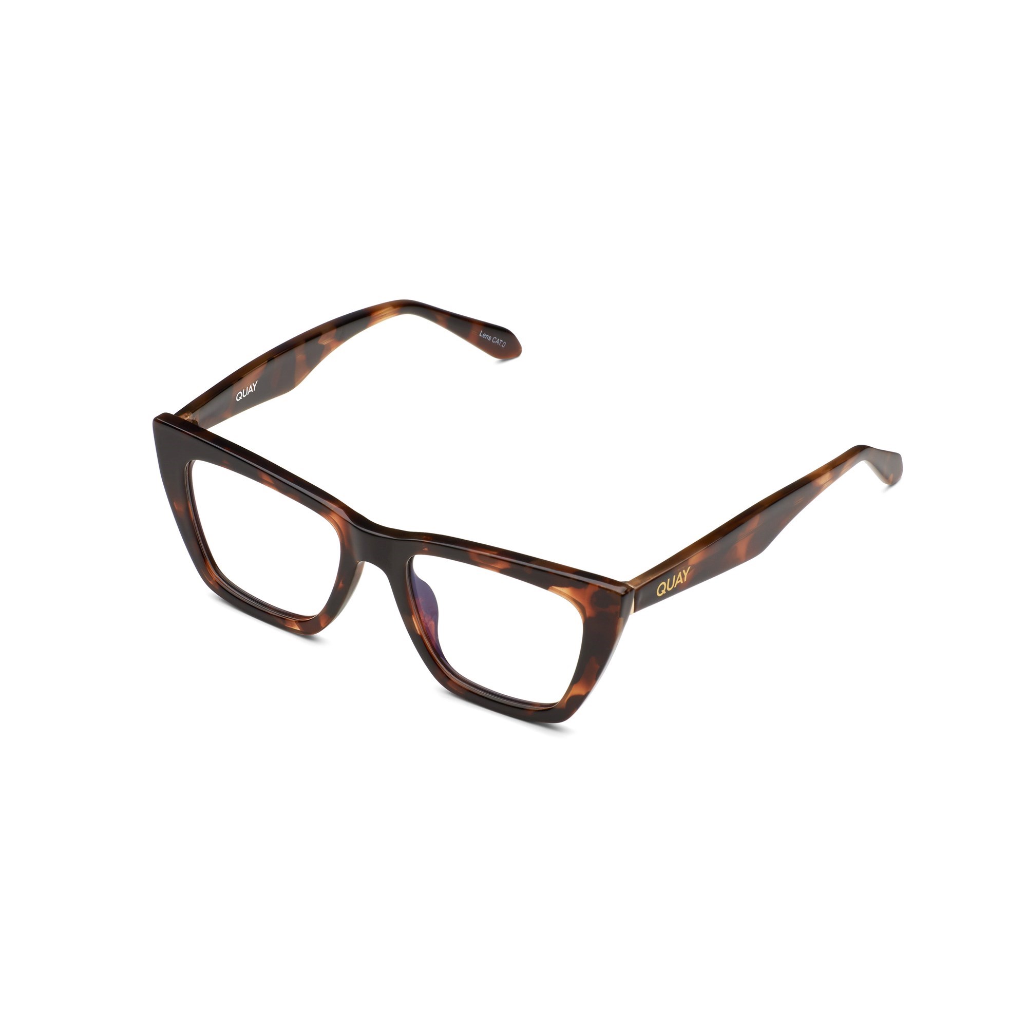 Tortoise / Clear Rx Quay CALL THE SHOTS RX Unisex Glasses | FCZPT-3758