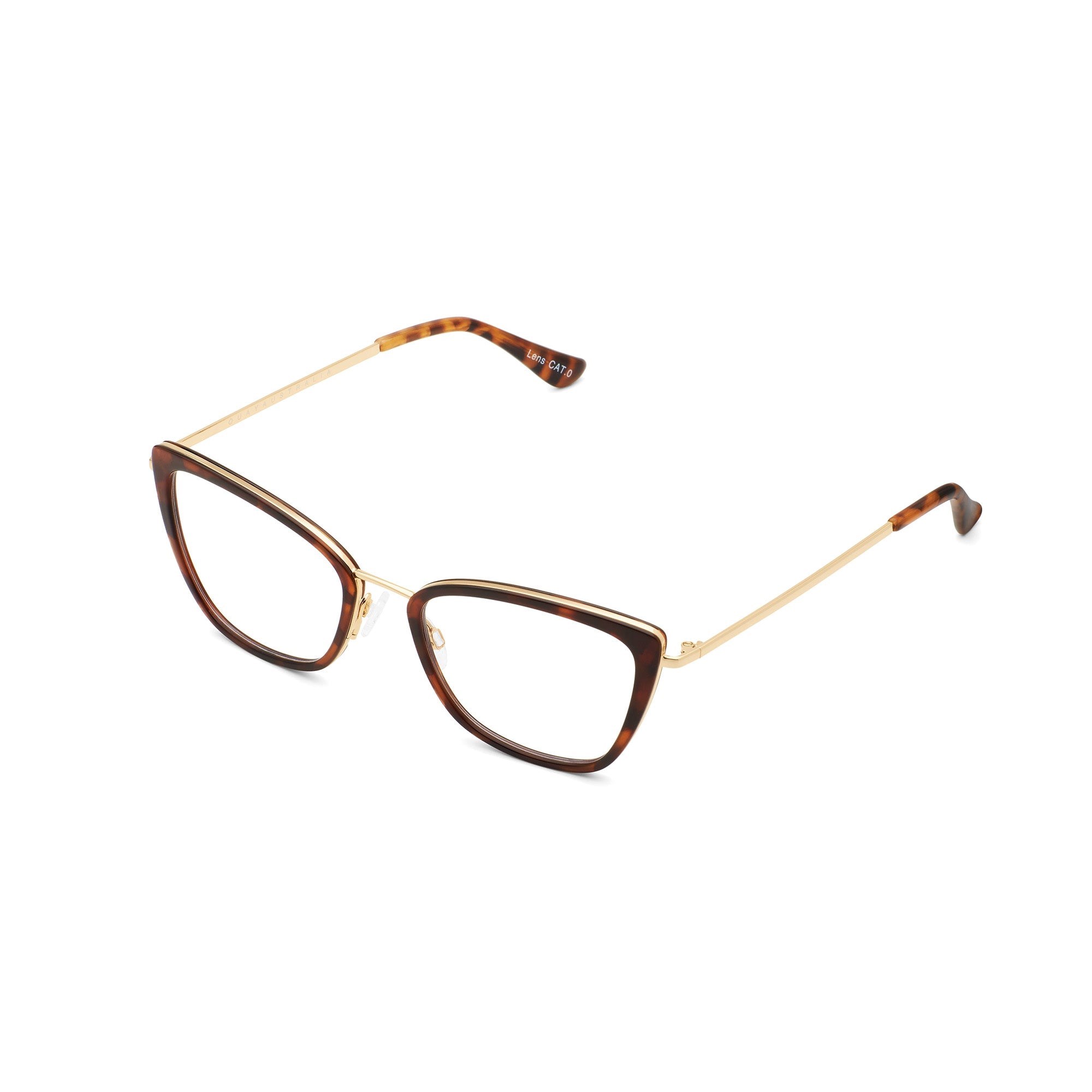 Tortoise / Clear Rx Quay CLICK BAIT RX Unisex Glasses | IZDHB-6785