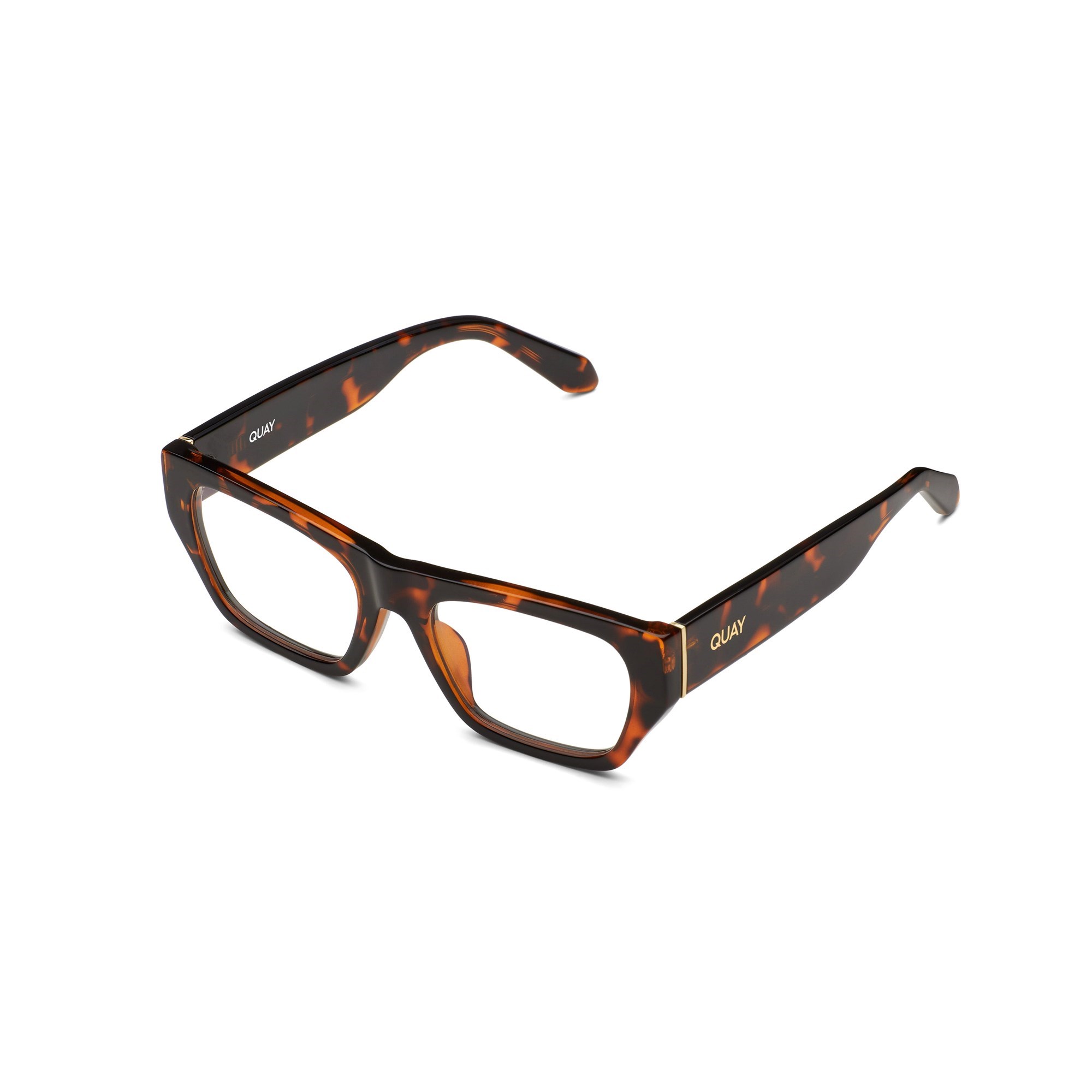 Tortoise / Clear Rx Quay DOLLAR SIGNS RX Unisex Glasses | PFRNL-0418