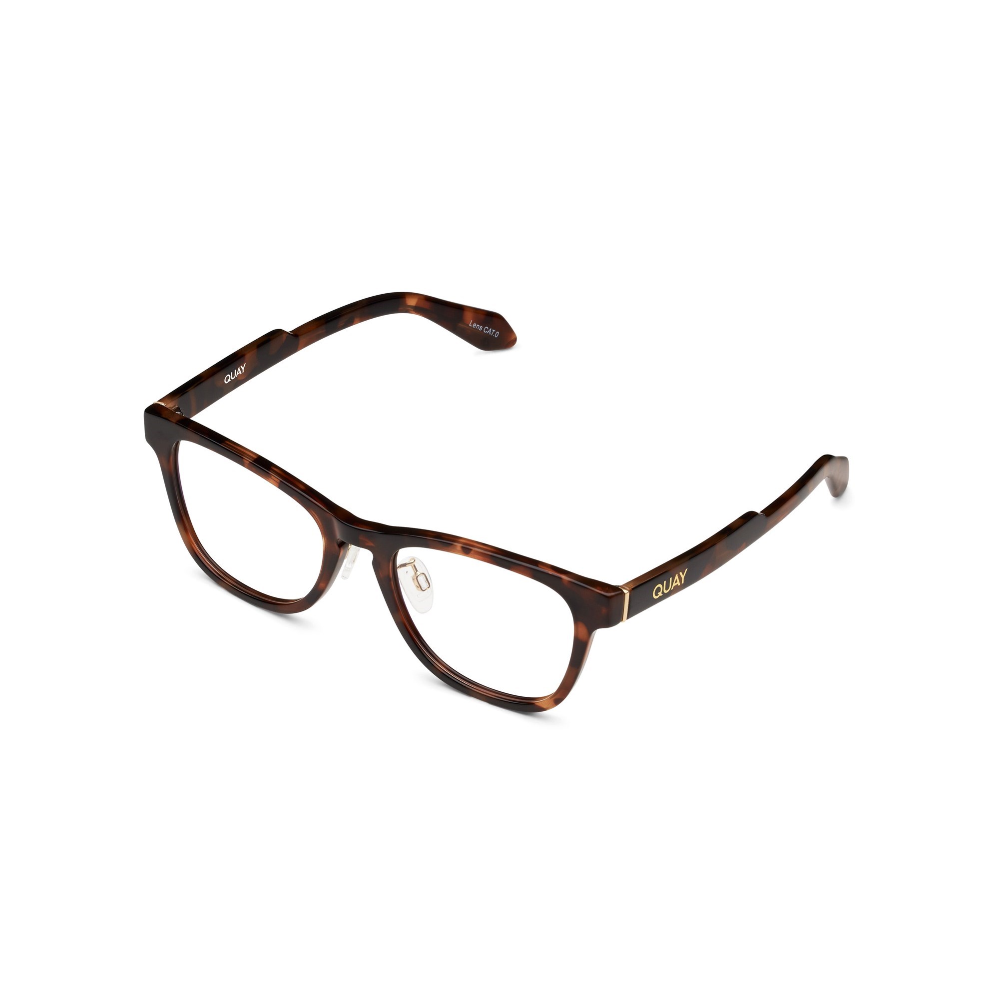 Tortoise / Clear Rx Quay HARDWIRE MINI LOW BRIDGE FIT RX Unisex Glasses | KHYON-1843