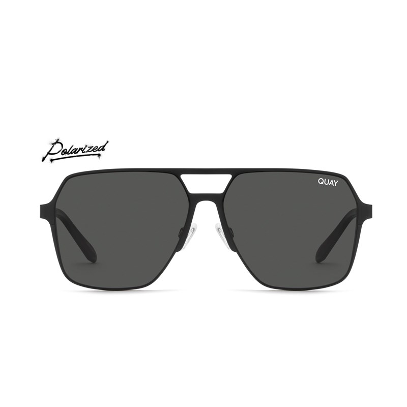 Black / Black Polarized Quay BACKSTAGE PASS Women's Sunglasses | SAUDM-5680