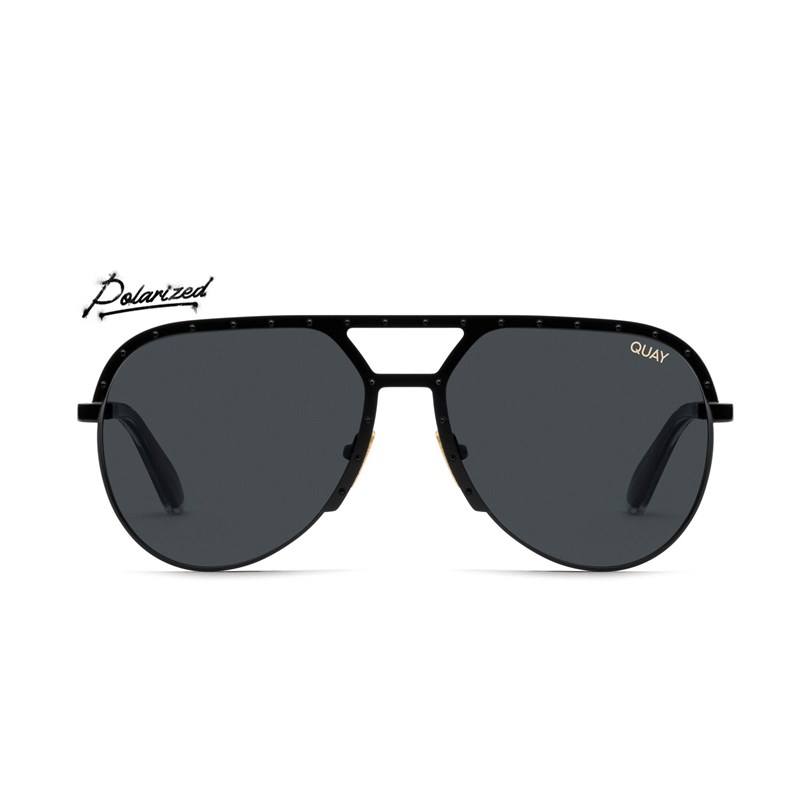 Black / Black Polarized Quay ON A BREAK Women's Sunglasses | HSEKT-5087