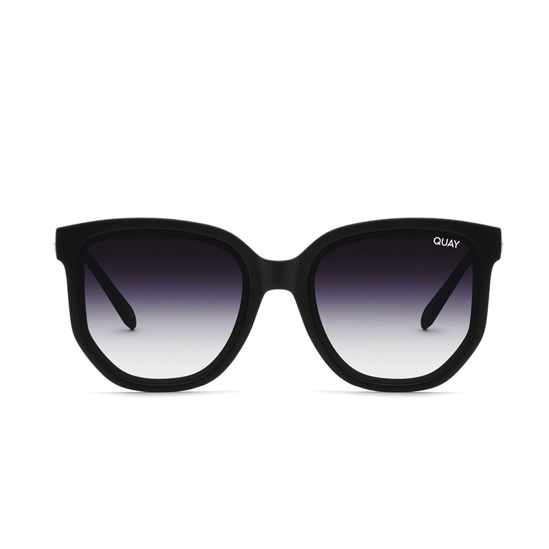 Black / Black Quay COFFEE RUN Women's Sunglasses | EGZKH-1974