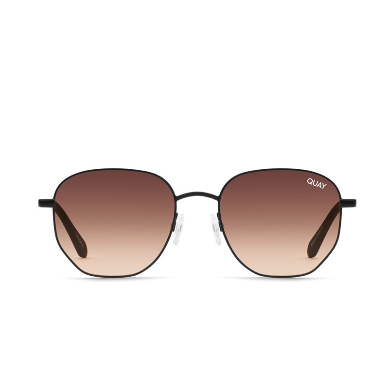 Black / Brown To Orange Quay BIG TIME Women's Sunglasses | GDXQE-1427