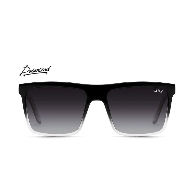 Black Clear / Smoke Quay LET IT RUN Men's Sunglasses | HOBFW-8319