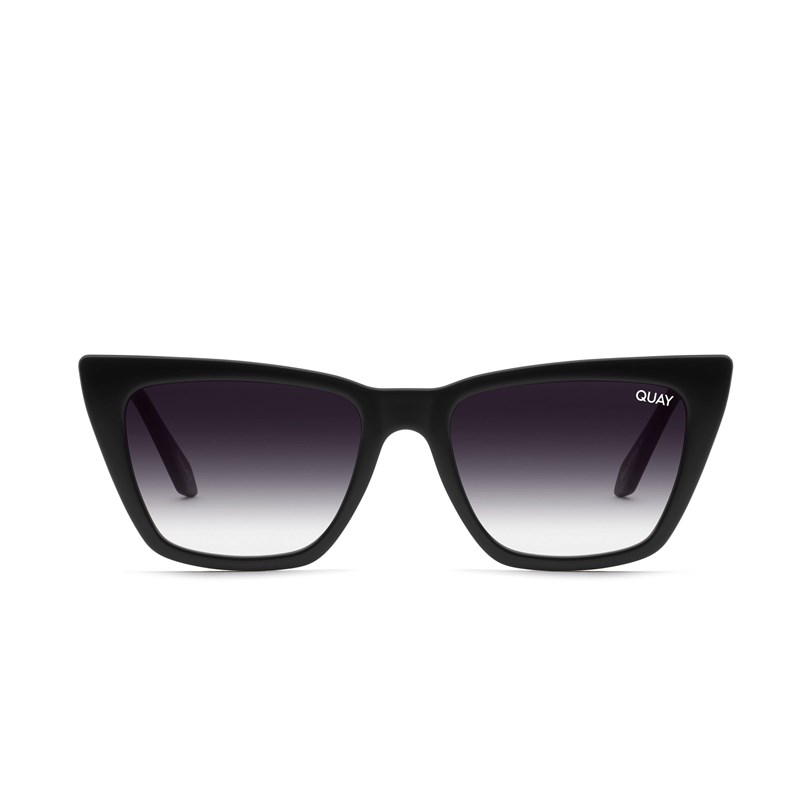 Black / Fade Quay CALL THE SHOTS Women's Sunglasses | BJQWR-6213