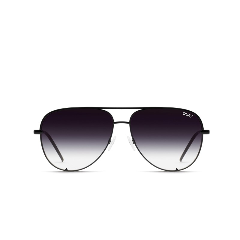 Black / Fade Quay HIGH KEY MICRO Men's Sunglasses | KBUCE-9642