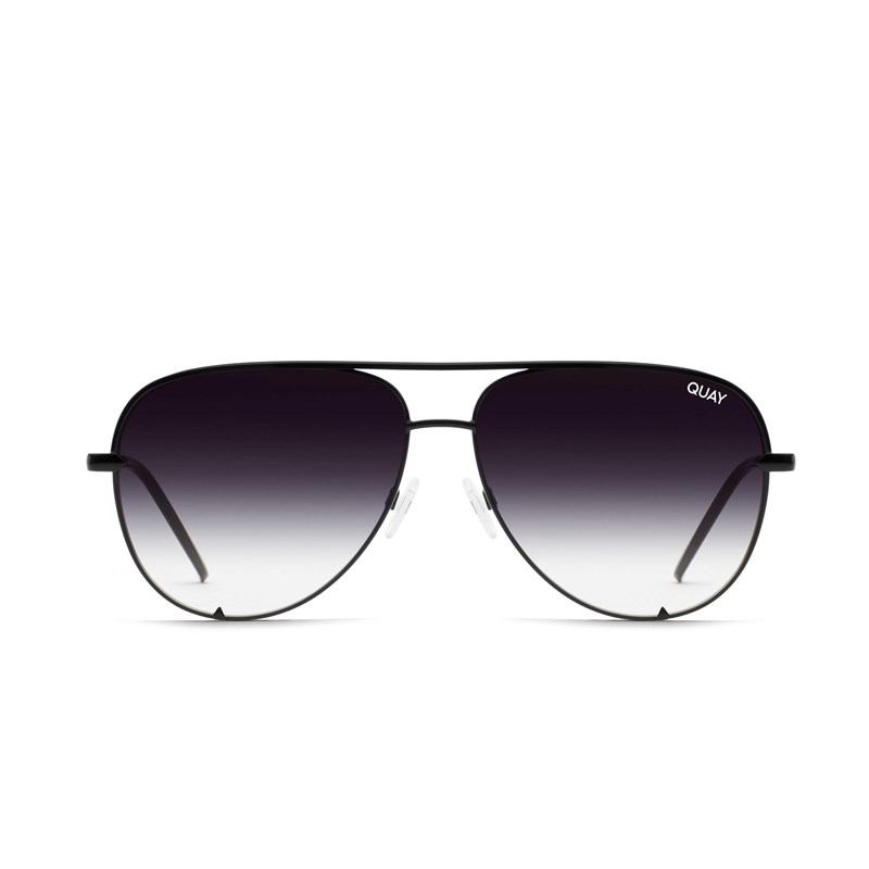 Black / Fade Quay HIGH KEY Women's Sunglasses | RUOQS-9502