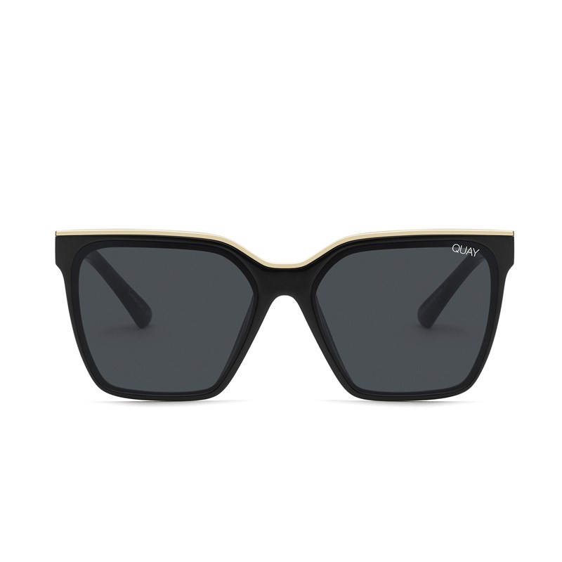 Black Gold / Smoke Quay LEVEL UP Women's Sunglasses | VWXAR-5187