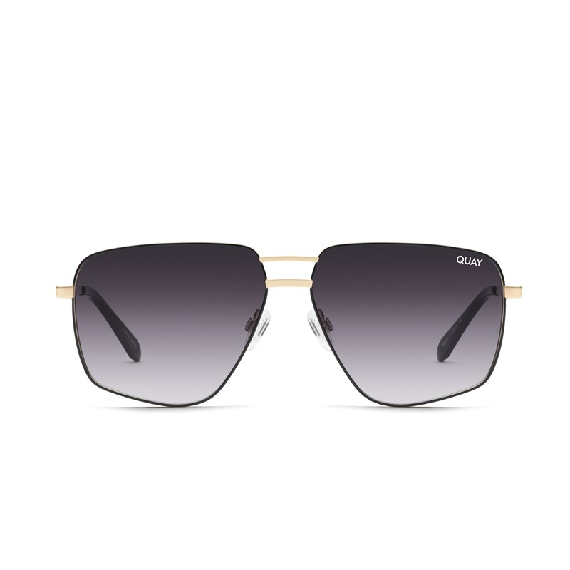 Black Gold / Smoke Quay NEXT PLEASE Men's Sunglasses | QWXYE-3412