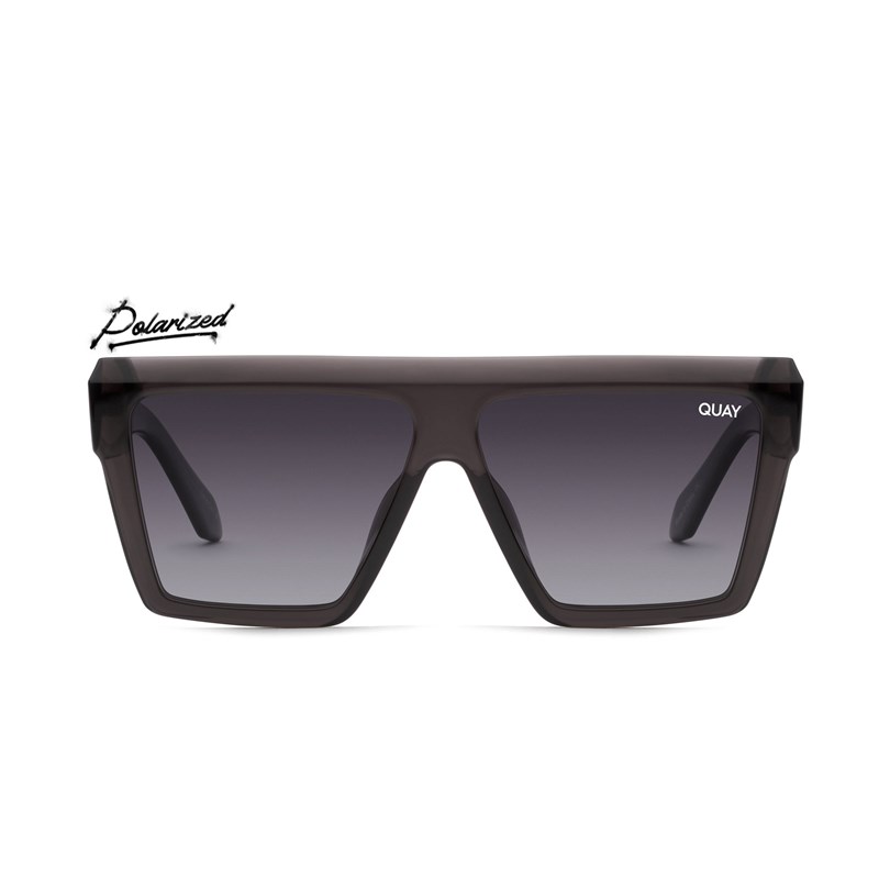 Black / Smoke Polarized Quay BASE LINE Men's Sunglasses | QFKSV-0398