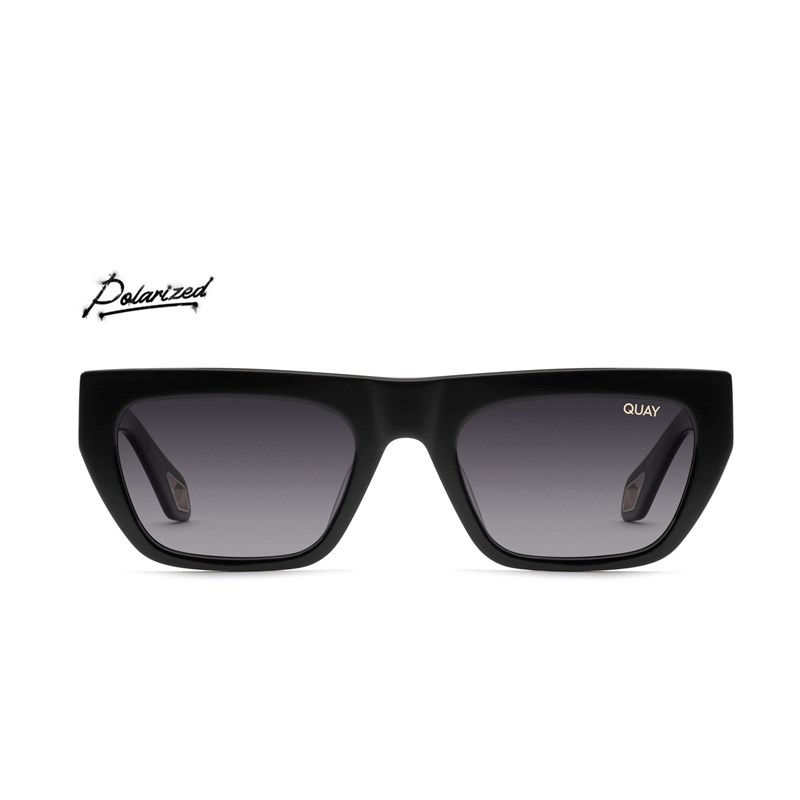 Black / Smoke Polarized Quay DOLLAR SIGNS Women's Sunglasses | CUTWK-1568