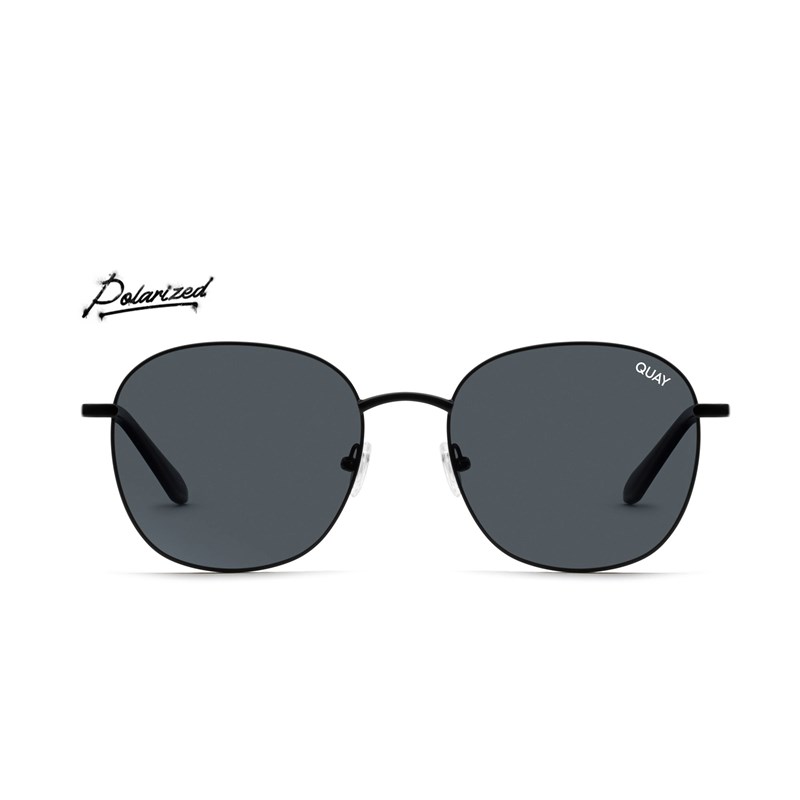 Black / Smoke Polarized Quay JEZABELL Women's Sunglasses | PNYCB-3804