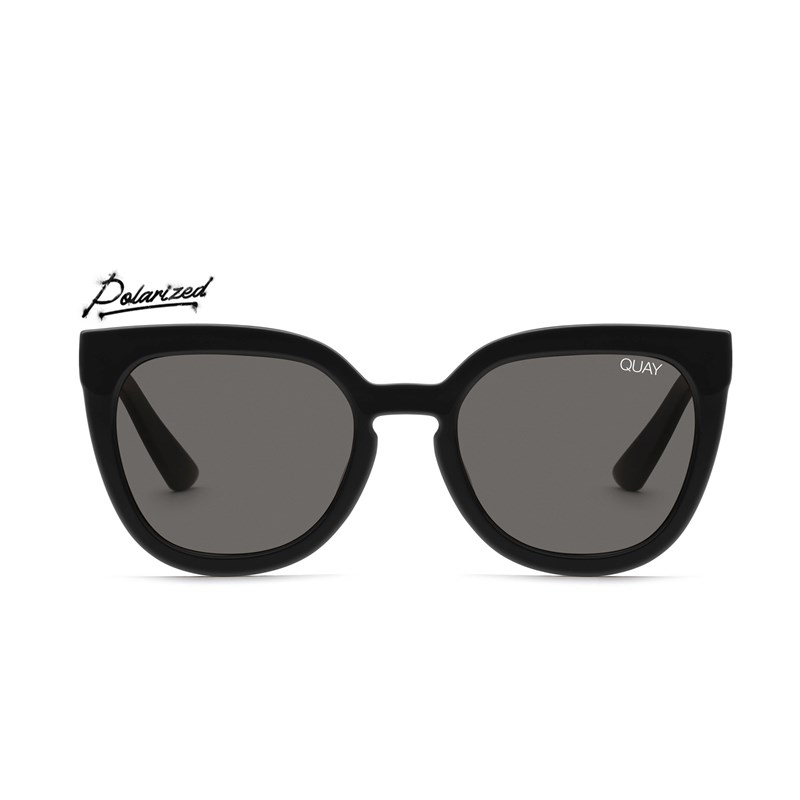 Black / Smoke Polarized Quay NOOSA Women's Sunglasses | DVFHX-9830