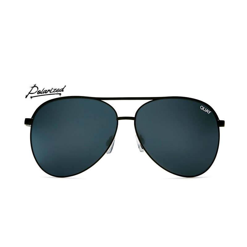 Black / Smoke Polarized Quay VIVIENNE Women's Sunglasses | BODLJ-2475