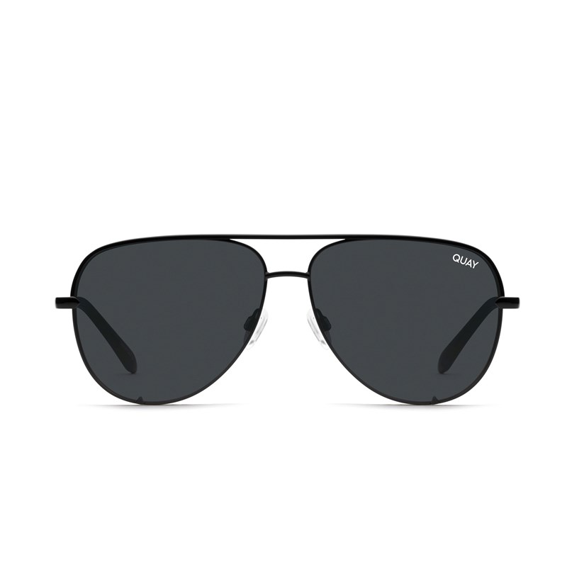 Black / Smoke Quay HIGH KEY MINI Men's Sunglasses | YPXQL-3725