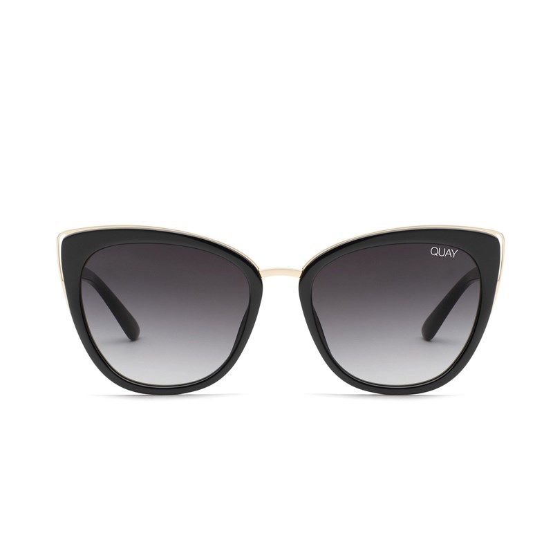 Black / Smoke Quay HONEY Women's Sunglasses | FDRXT-2408