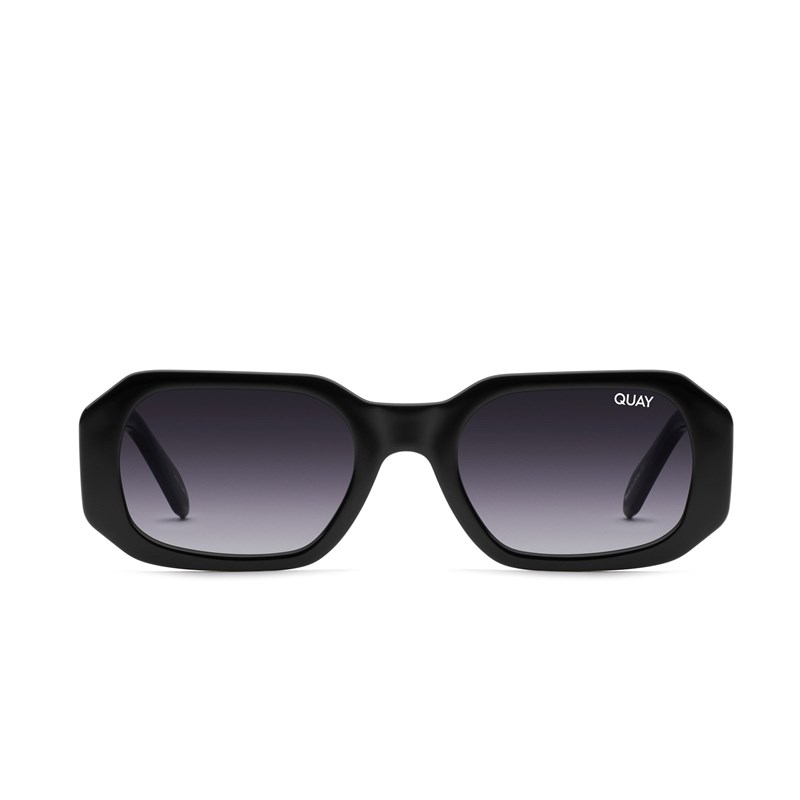 Black / Smoke Quay HYPED UP Women's Sunglasses | LJZMD-0291