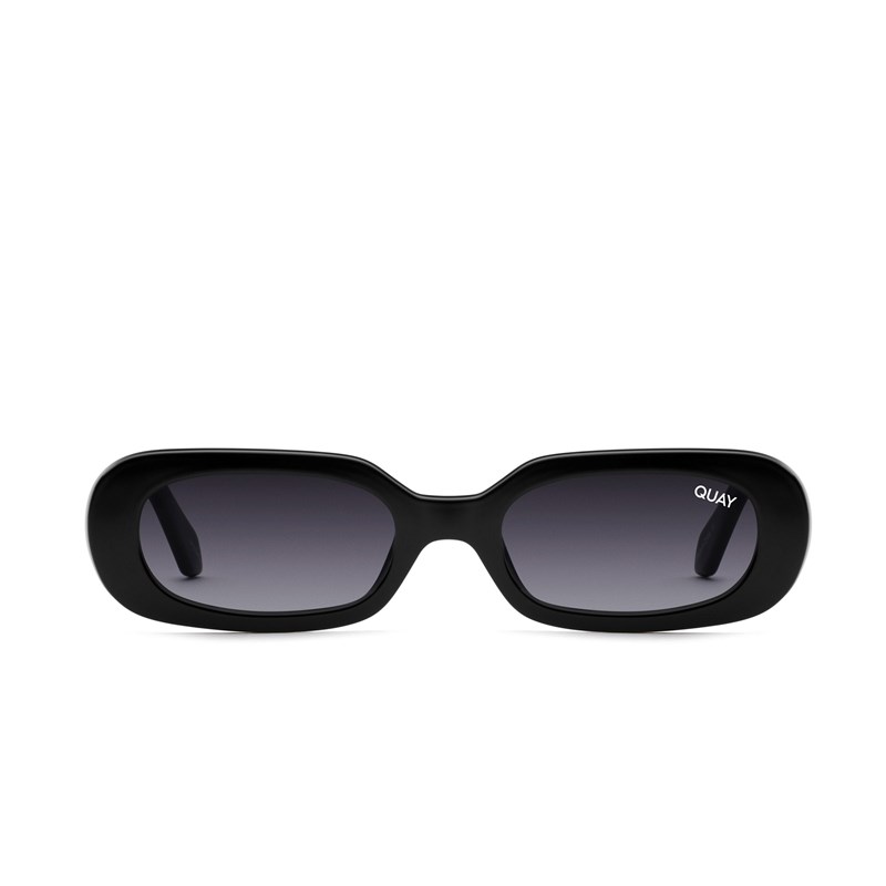 Black / Smoke Quay SO SERIOUS Women's Sunglasses | UCPXF-7026