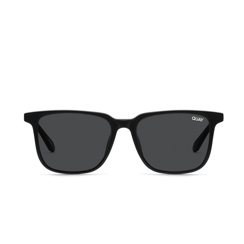 Black / Smoke Rx Quay ALGORITHM OVERSIZED RX Unisex Prescription Sunglasses | VISXK-1473