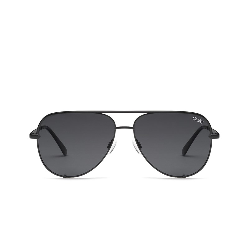 Black / Smoke Rx Quay HIGH KEY MICRO RX Unisex Prescription Sunglasses | FOTDI-5047