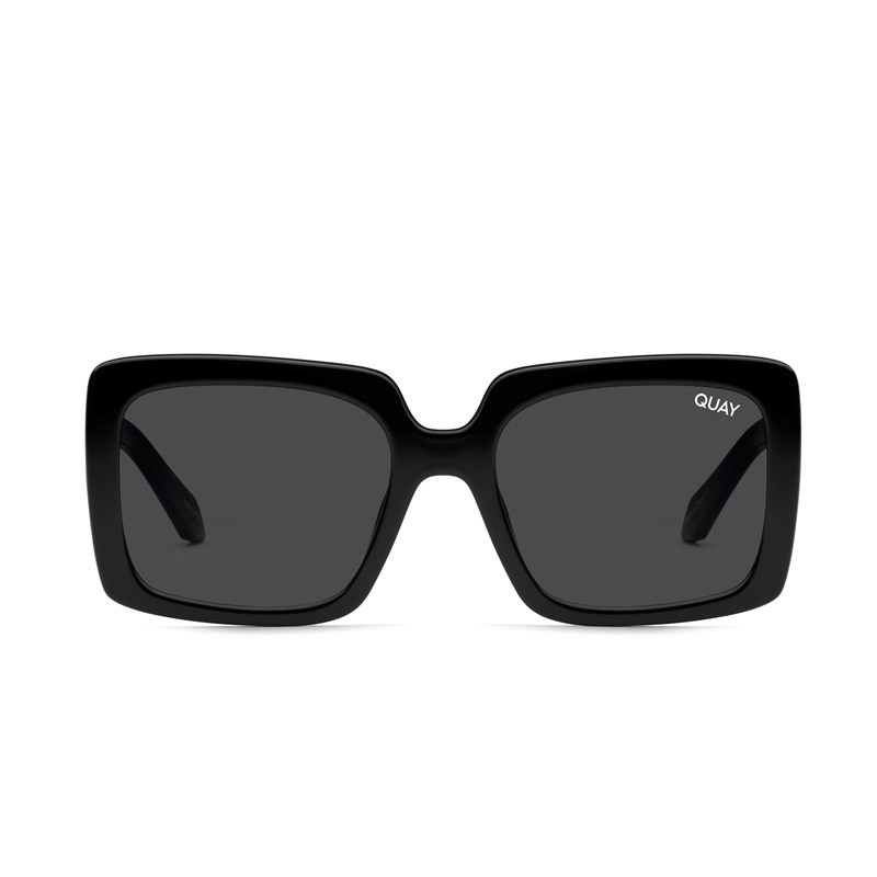 Black / Smoke Rx Quay TOTAL VIBE RX Women's Sunglasses | KRSEQ-8410