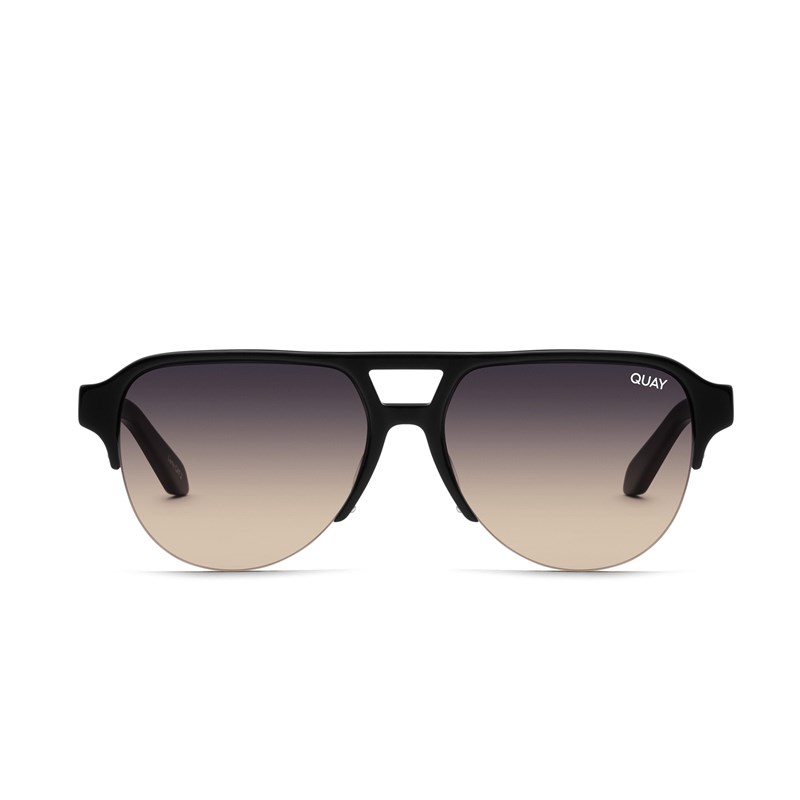 Black / Smoke Tan Quay INTO IT Men's Sunglasses | WTOUZ-6273