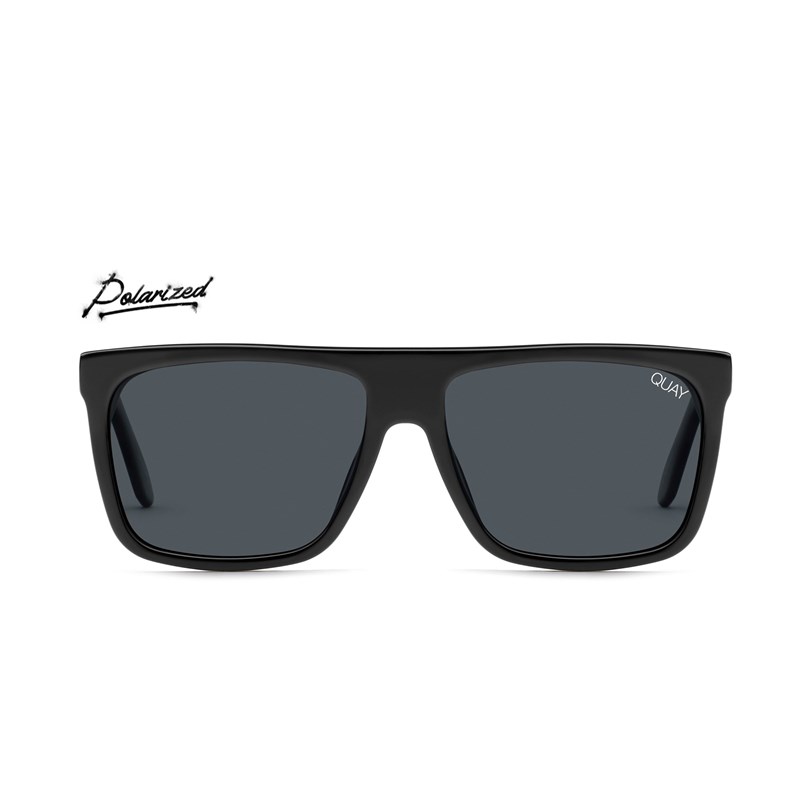 Blk / Smkpolarized Quay FRONTRUNNER Women's Sunglasses | TZQWB-9254