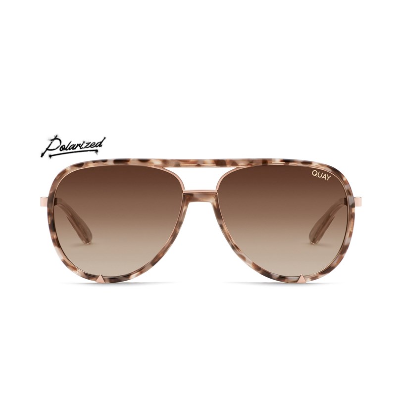 Brown Tortoise / Brown Polarized Quay HIGH PROFILE Women's Sunglasses | GRNKV-1842