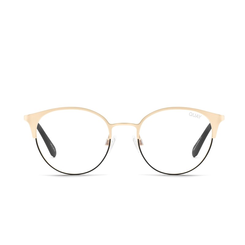 Gold Black / Clear Rx Quay MELTDOWN RX Unisex Glasses | VPEUX-9265