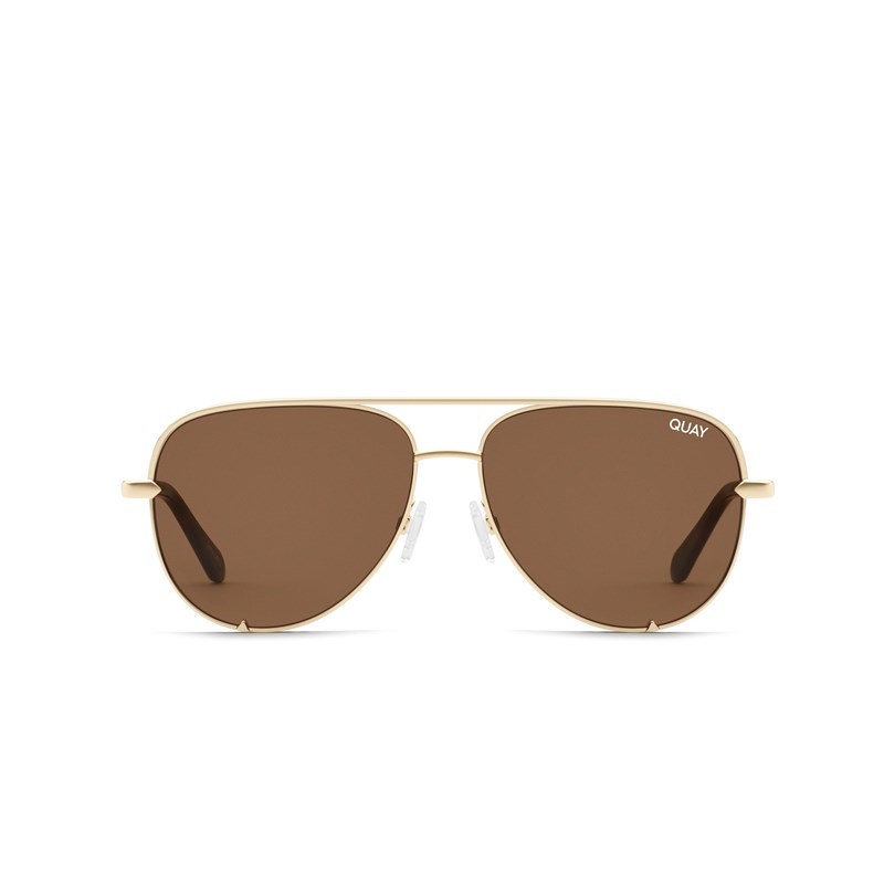 Gold / Brown Rx Quay HIGH KEY MICRO RX Women's Sunglasses | LVBIE-6542